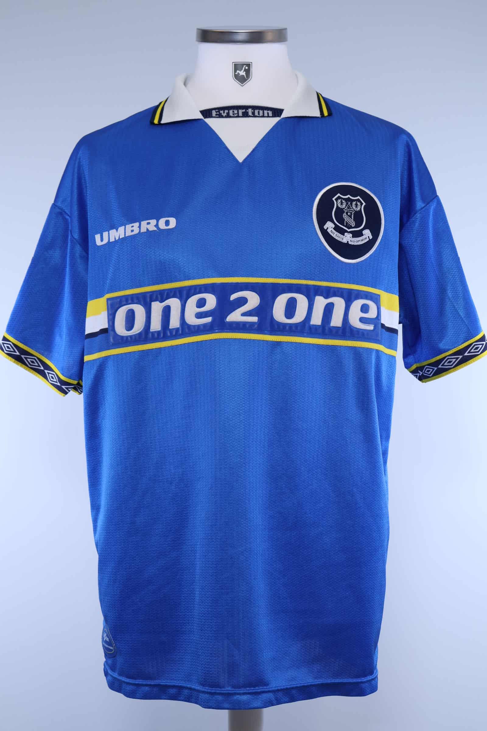 Everton 1997/99 Madar #7 Home Shirt - L Authenic Original Football Shirt