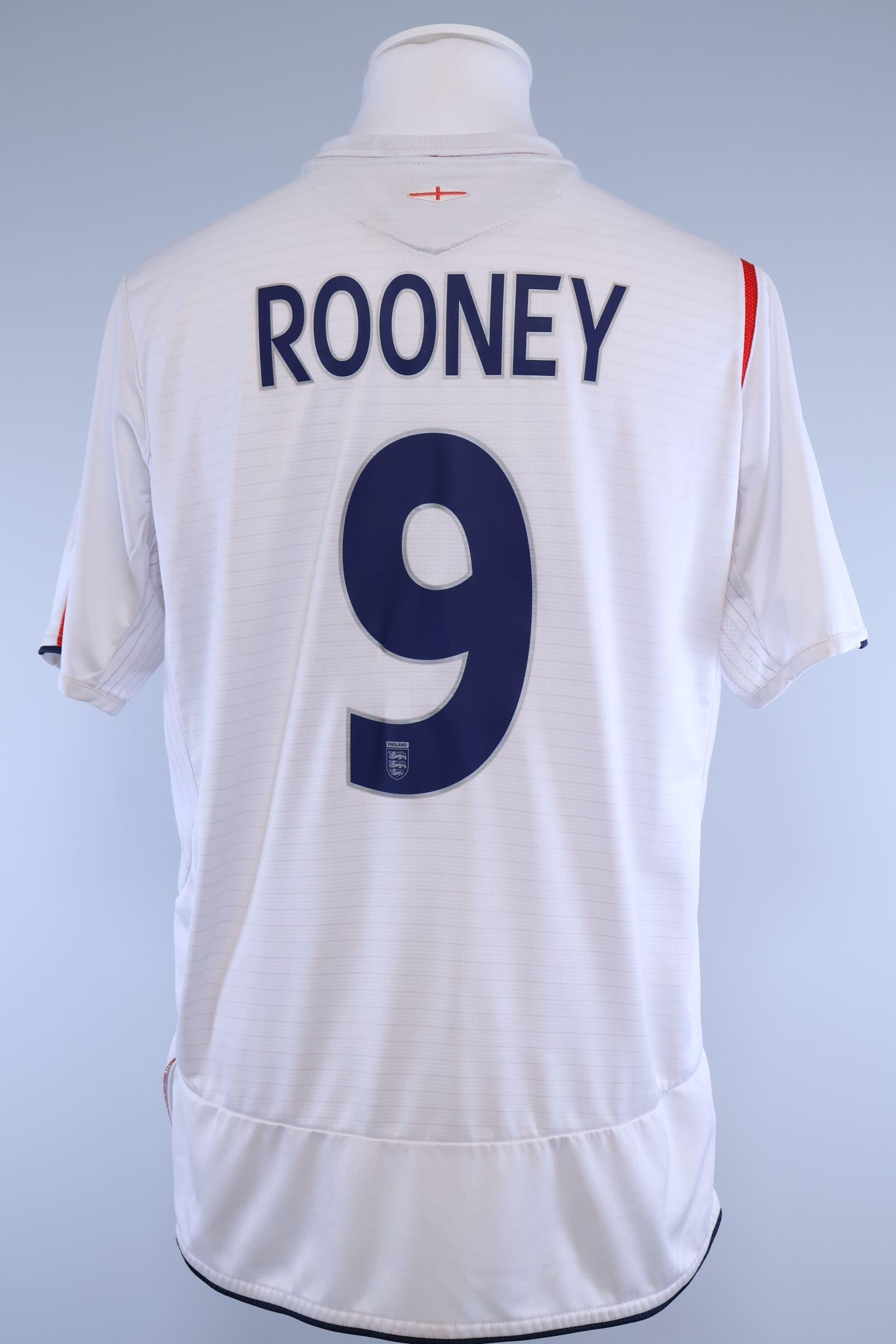 England 2005/07 Rooney #9 Home Shirt - L Authentic Original Football Shirt