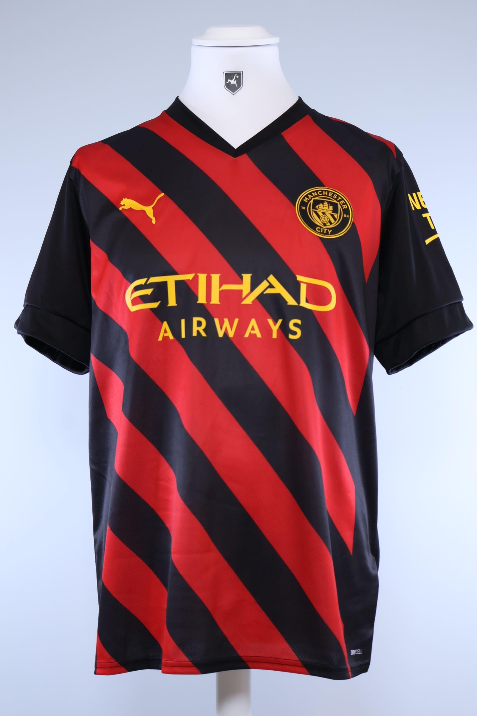 Manchester City 2022/23 Stones #5 Away Shirt - L Authenic Original Football Shirt