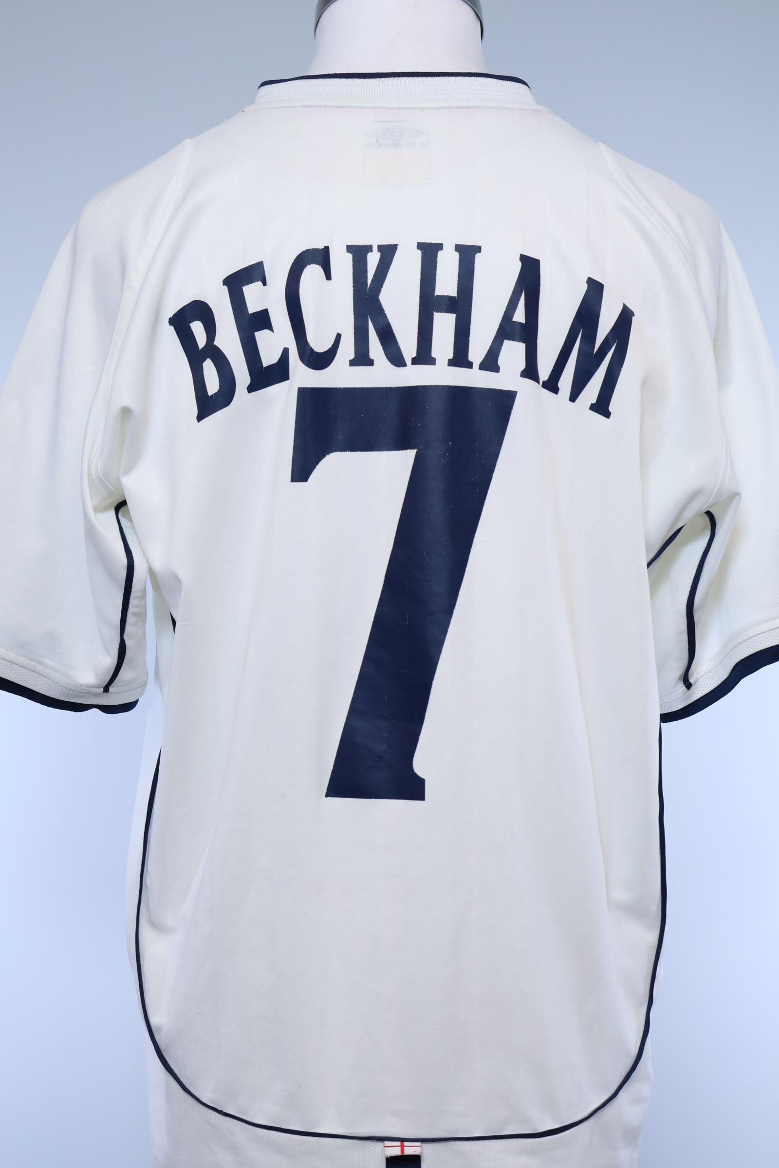 England 2001/03 Beckham #7 Home Shirt - L Authenic Original Football Shirt