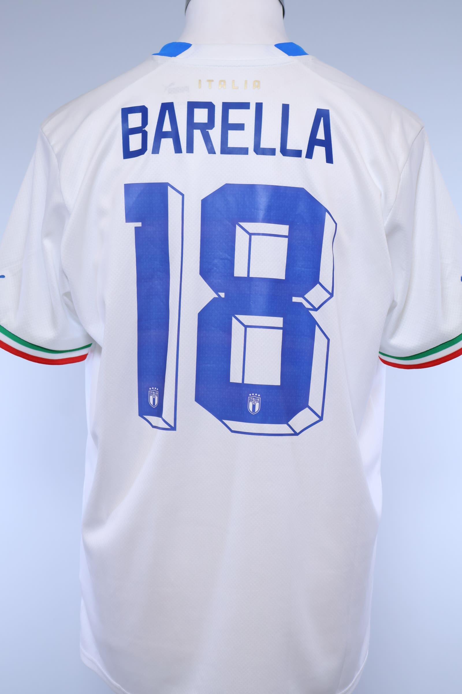 Italy 2022/23 Barella #18 Away Shirt - L Authenic Original Football Shirt