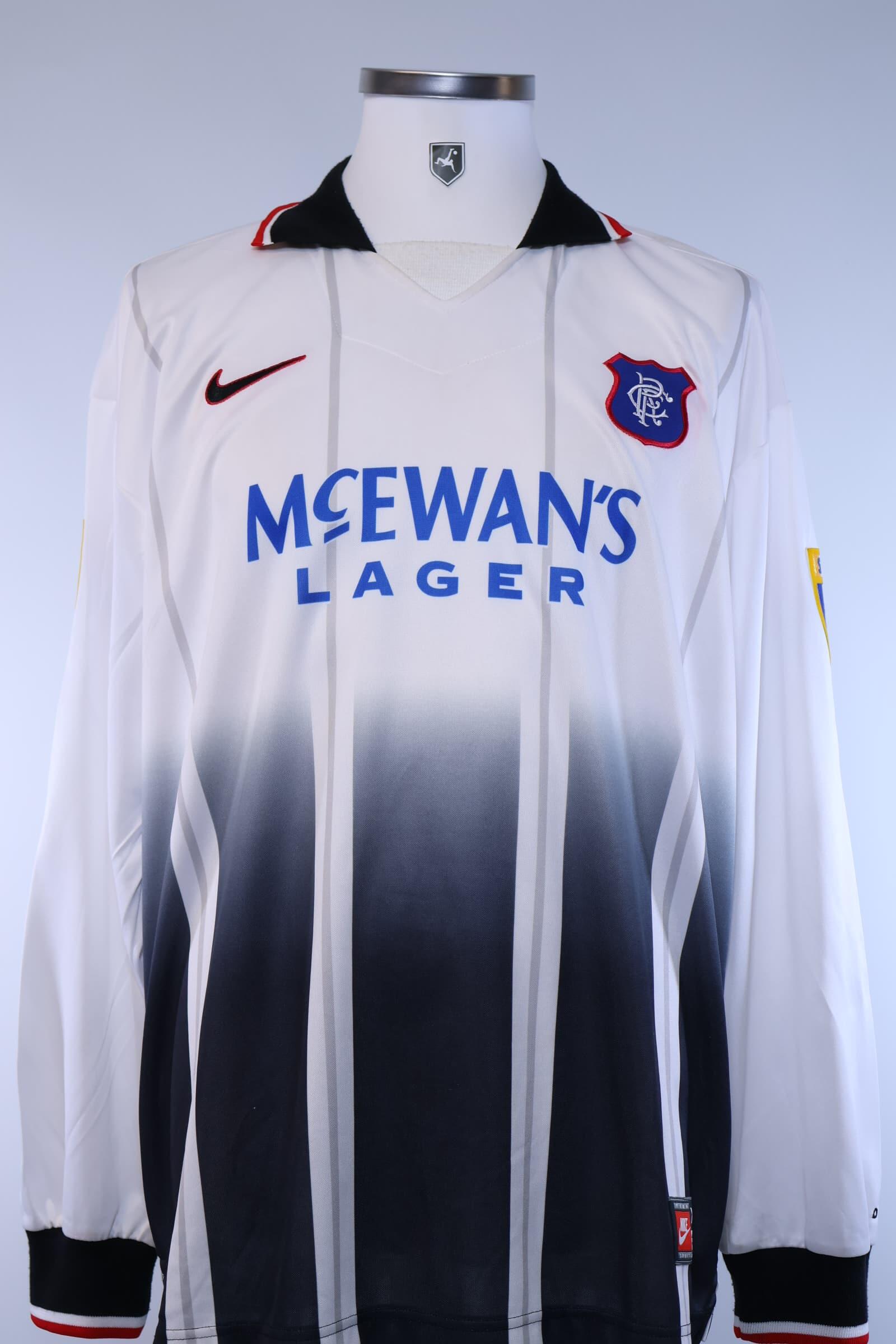Rangers FC 1997/99 Gascoigne #8 Away Shirt - Long Sleeve - XL Authenic Original Football Shirt