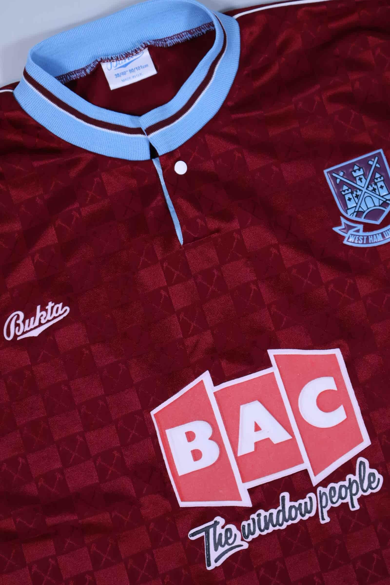 West Ham United 1990/91 Home Shirt - M Authenic Original Football Shirt