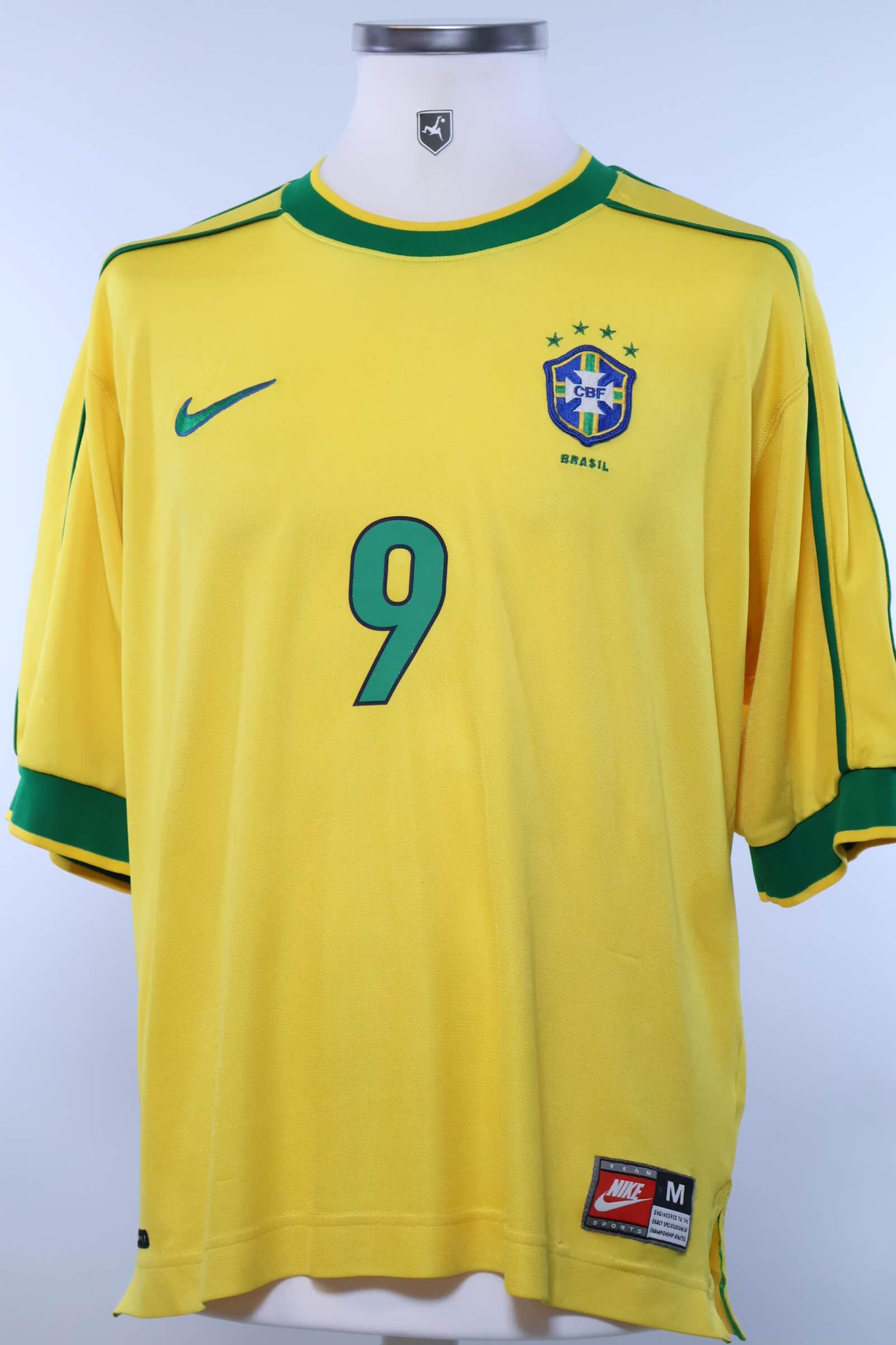 Brazil 1998/98 Ronaldo #9 Home Shirt - M Authenic Original Football Shirt