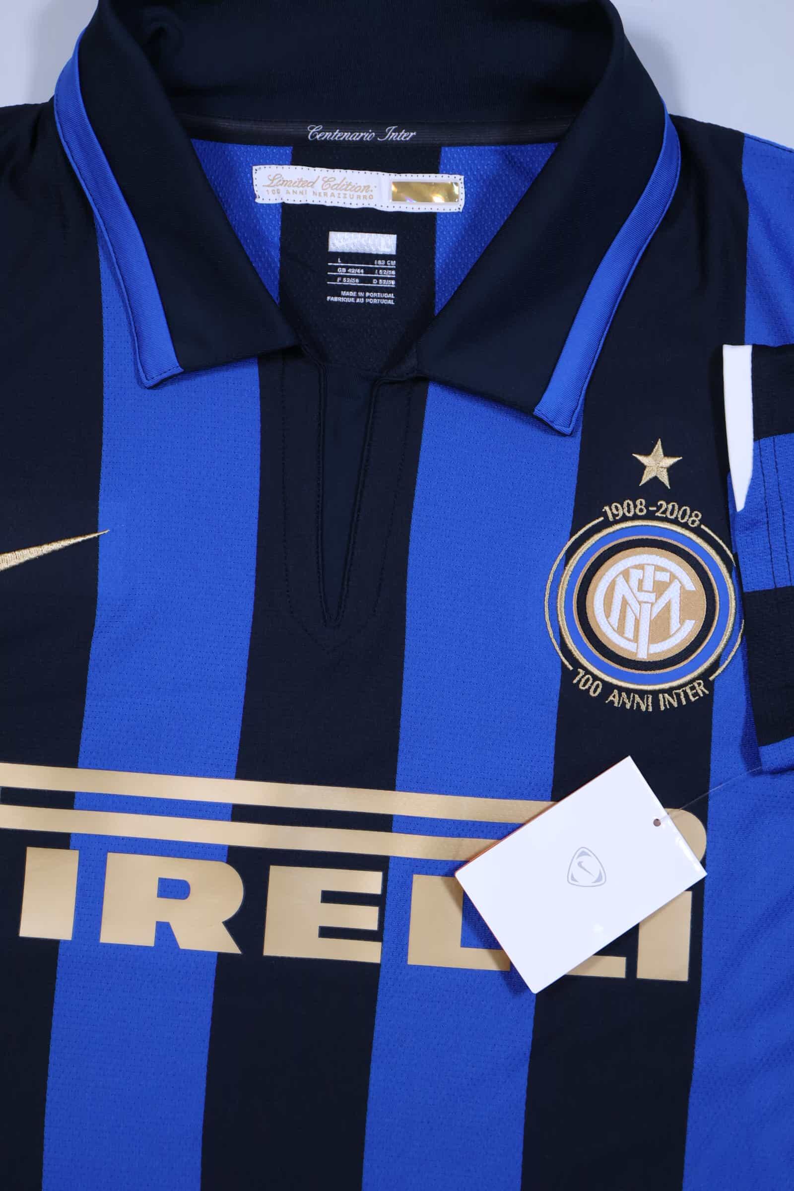 Inter Milan 2008/09 Home Shirt - Centenary Special Edtn. No. 0031/2008 - L Authenic Original Football Shirt