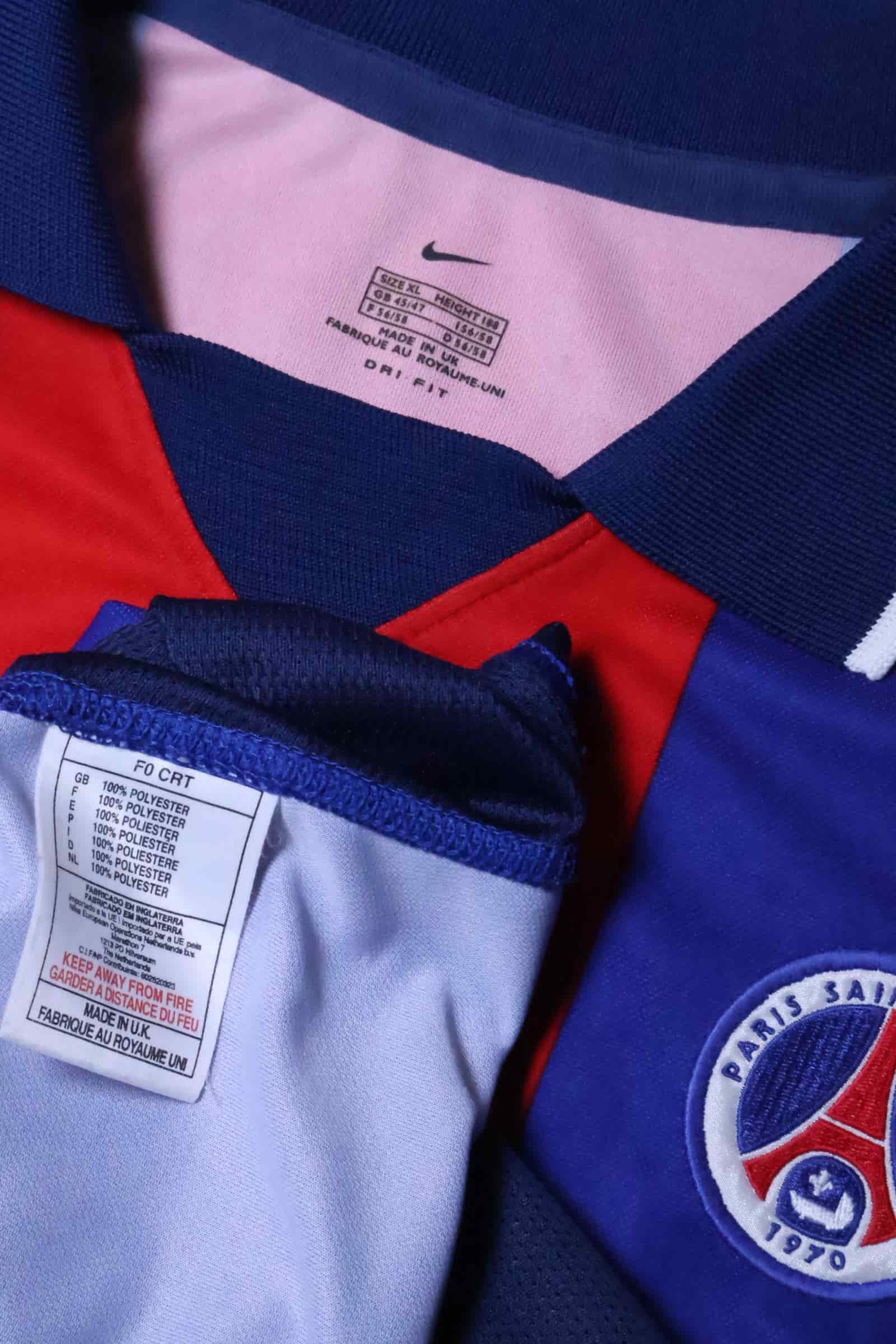 Paris Saint-Germain F.C 2000/01 Home Shirt - XL Authenic Original Football Shirt