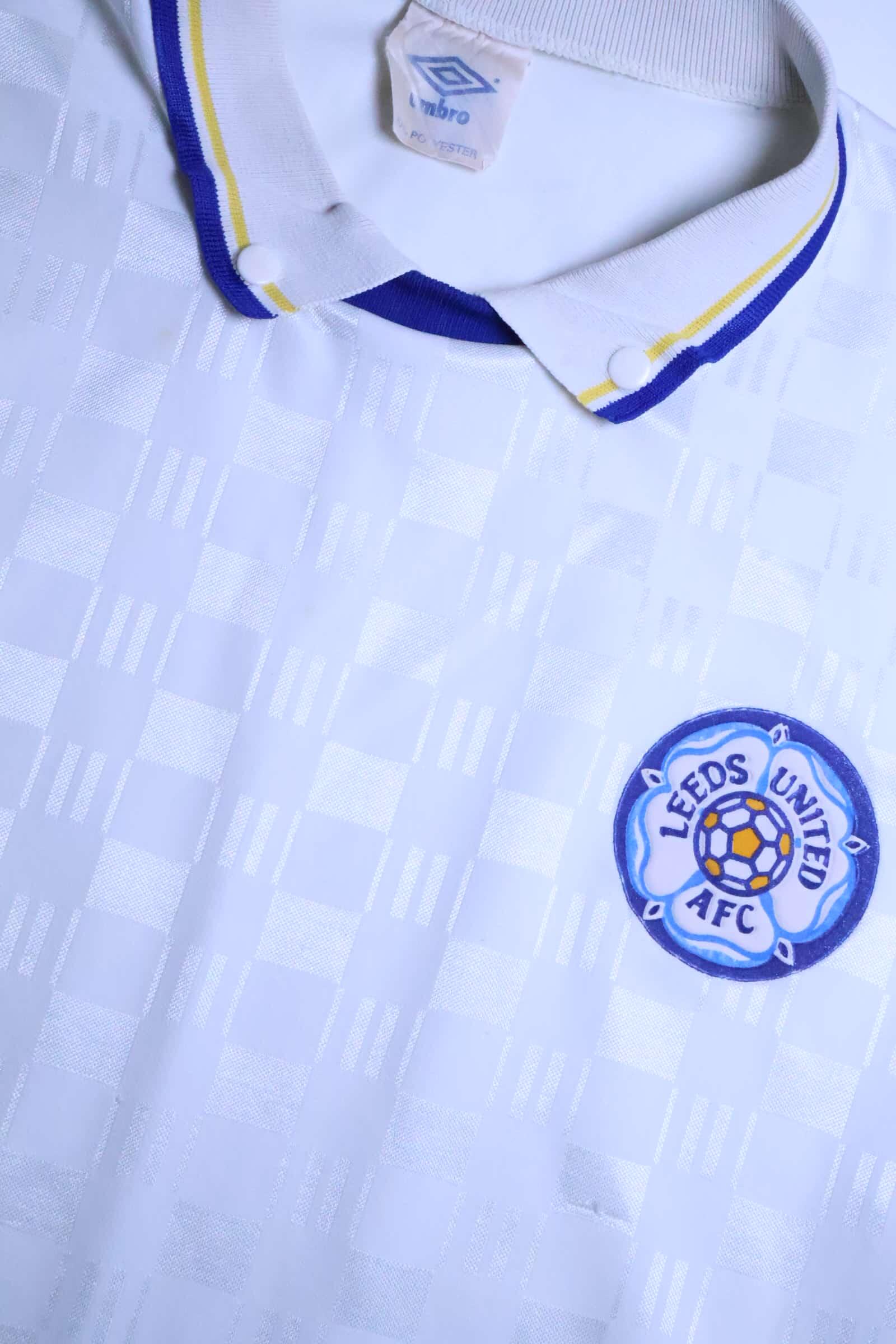 Leeds United 1988/90 Home Shirt - M- TAGS