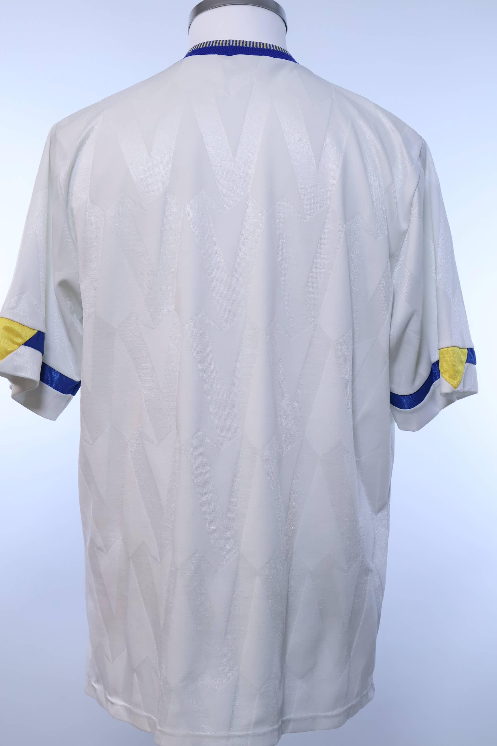 Leeds United 1990/91 Home Shirt - L- BACK