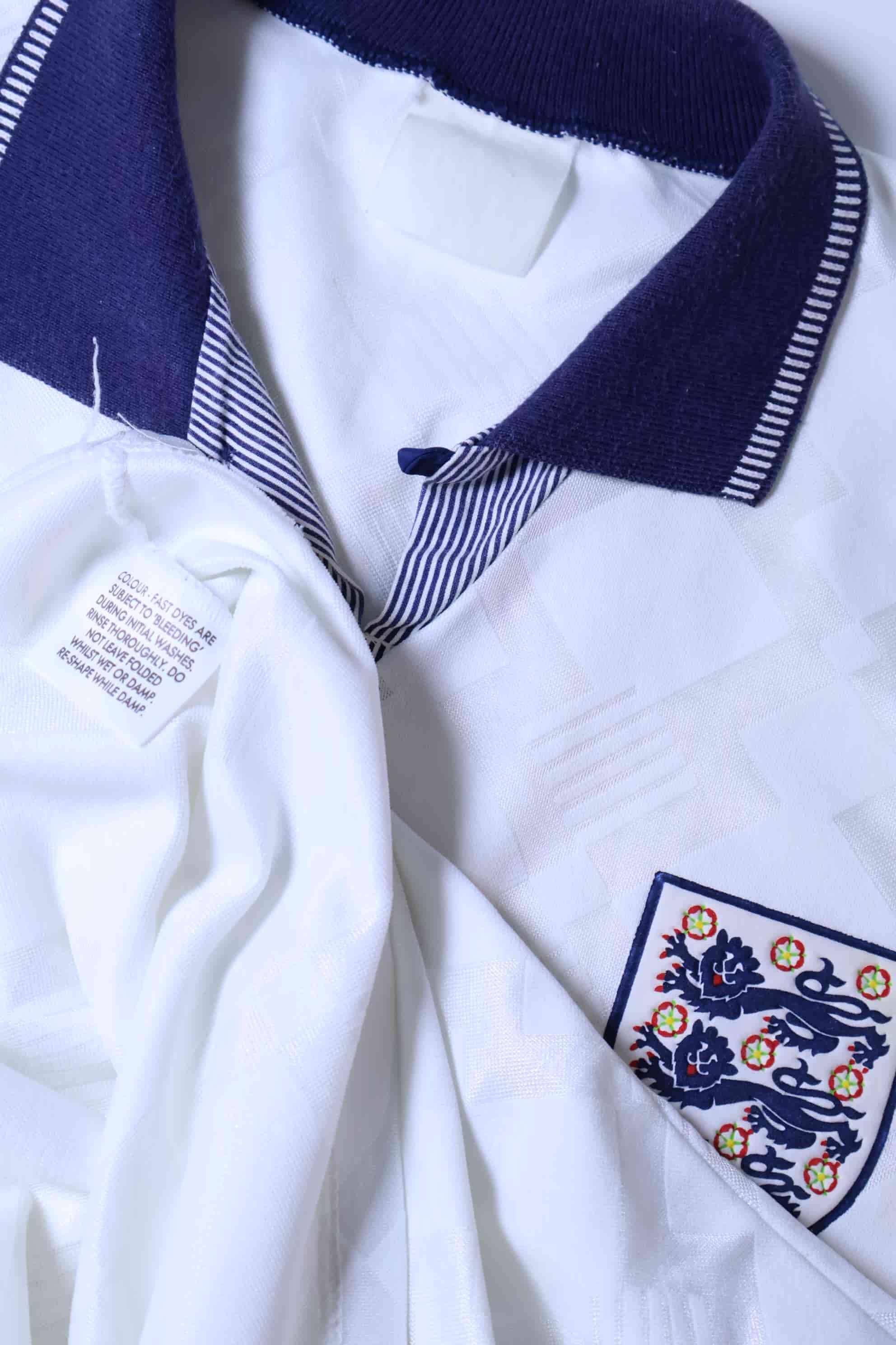 England 1990/92 Home Shirt - L- TAGS