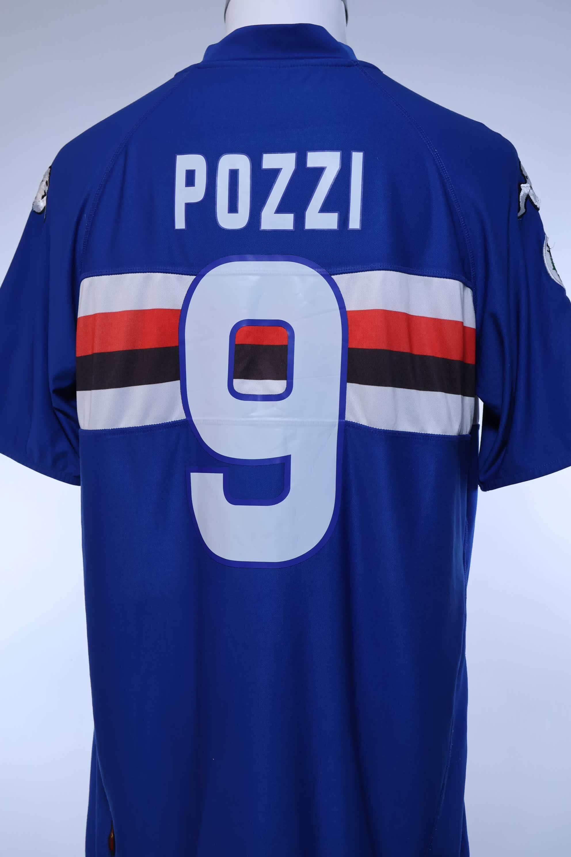 Sampdoria Pozzi #9 2009/10 Home Shirt - M- FRONT