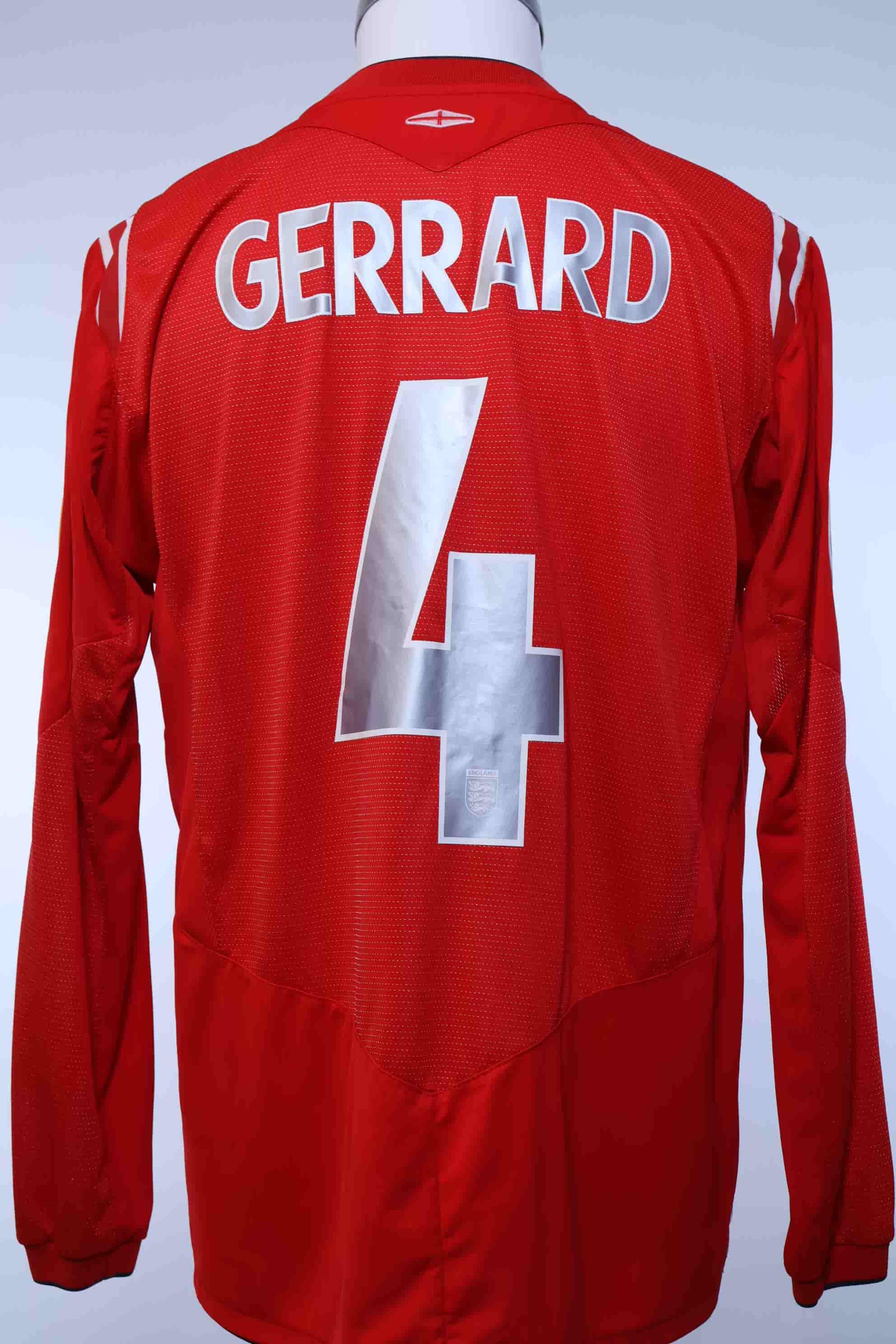 England Gerrard #4 2004/06 Away Shirt - L- BACK