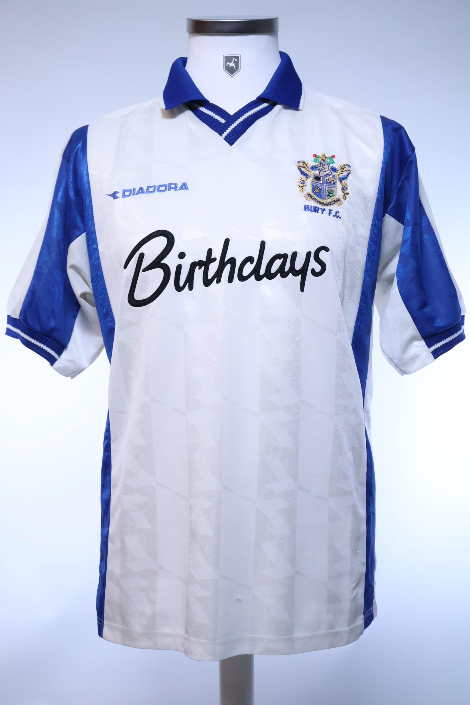 Bury F.C 1999/01 Home Shirt - M- FRONT