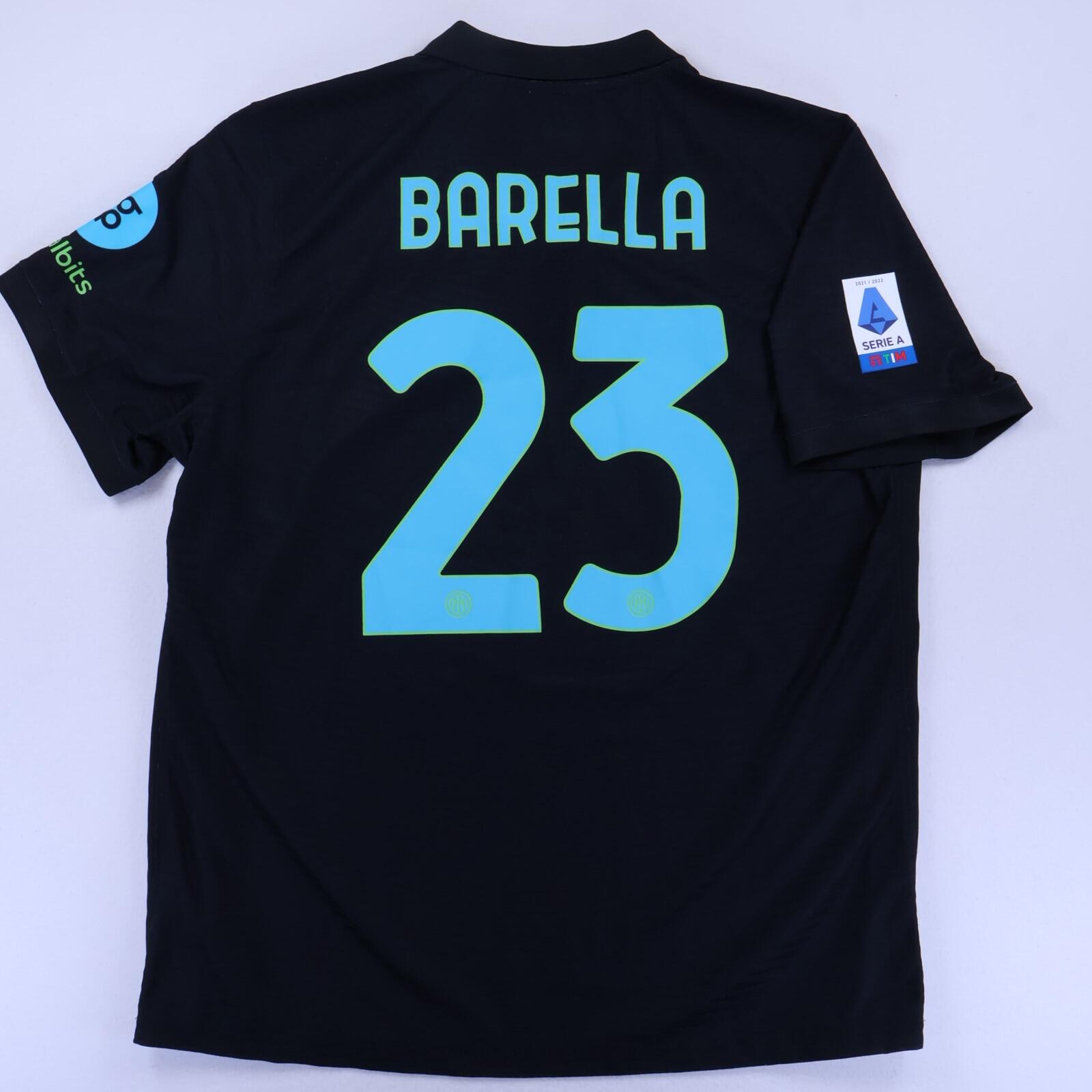 Inter Milan Barella #23 2021/22 Third Shirt - 2XL- FRONT