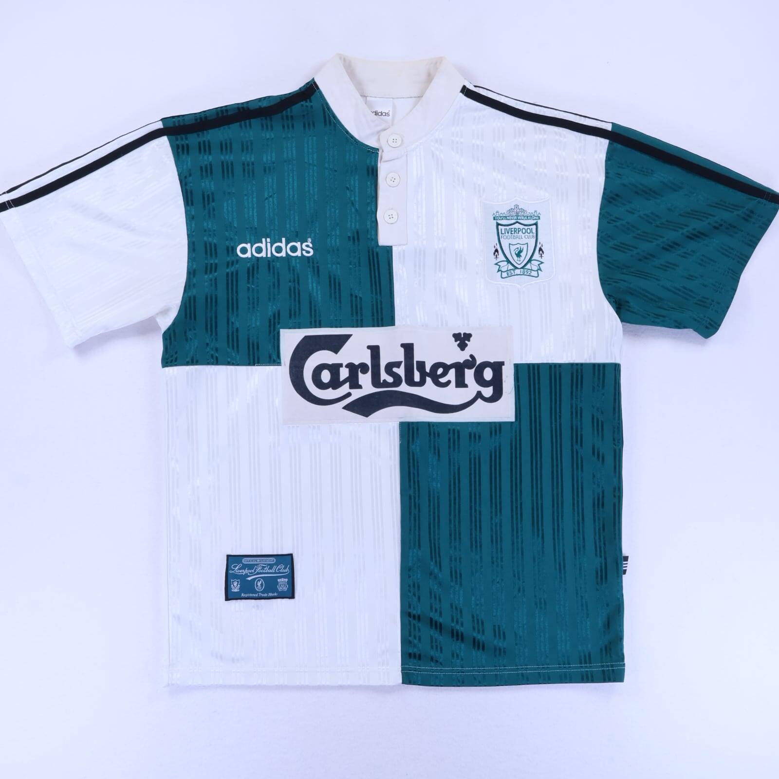 Liverpool F.C Collymore #8 1995/96 Away Shirt - M- BACK