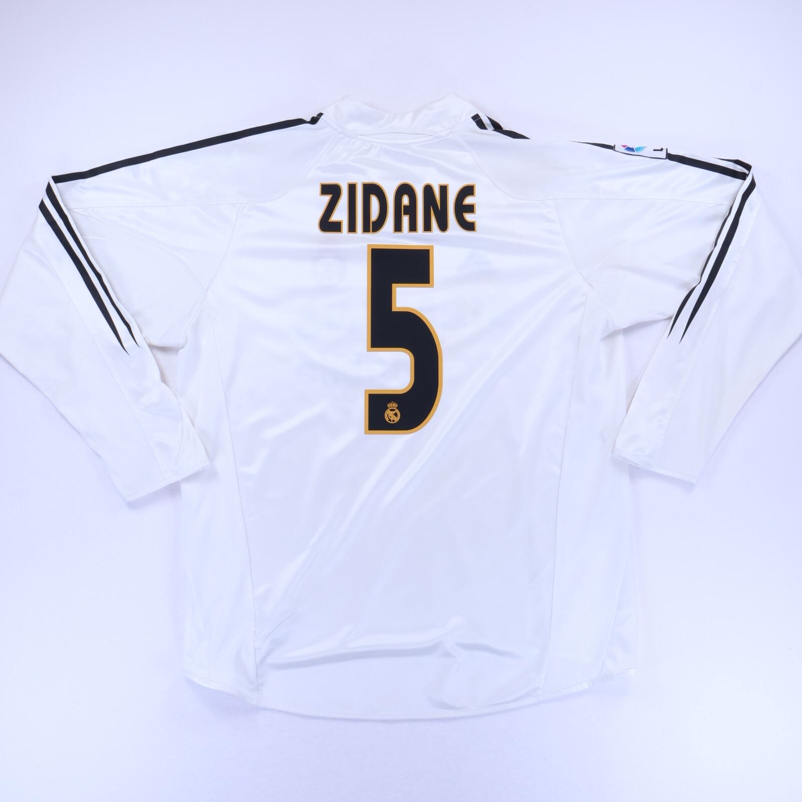 Real Madrid Zidane #5 2004/05 Home Shirt - L- FRONT