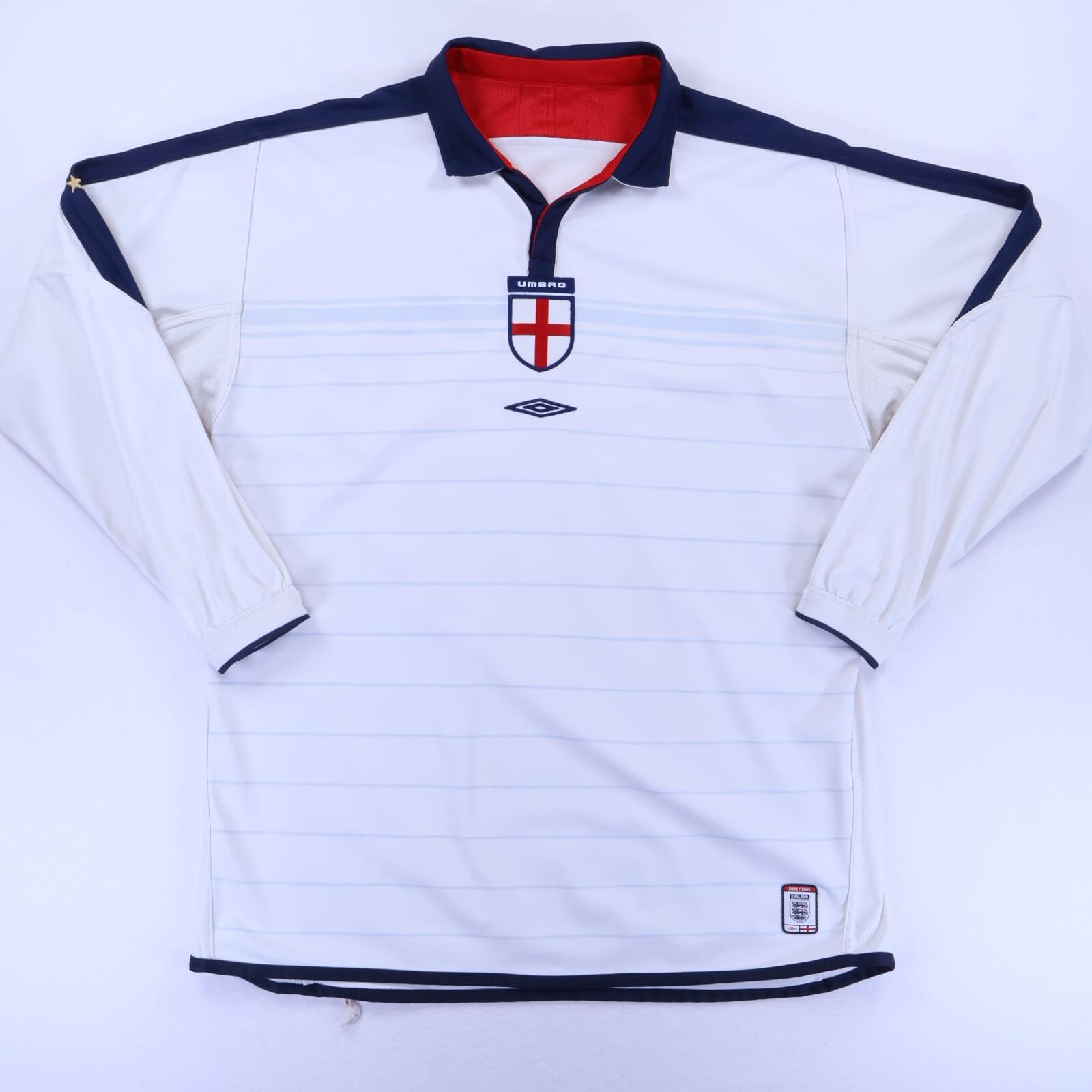 England 2003/05 Home Shirt - Long Sleeve - XL- TAGS