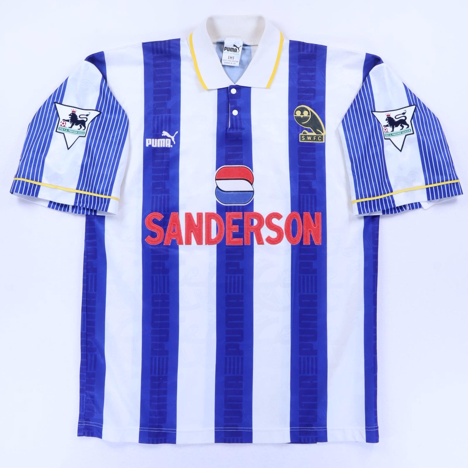 Sheffield Wednesday Waddle #8 1993/95 Home Shirt - M- BACK