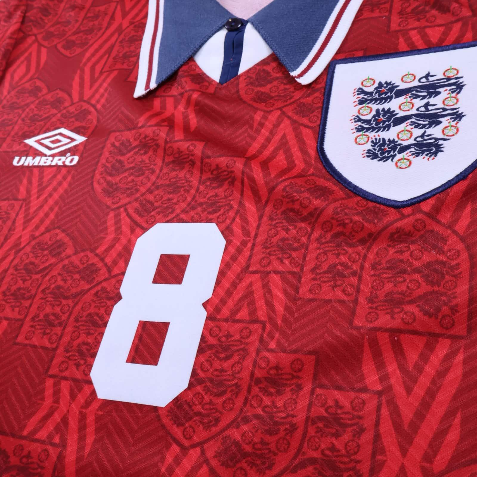 England Gascoigne #8 1993/95 Away Shirt - M
