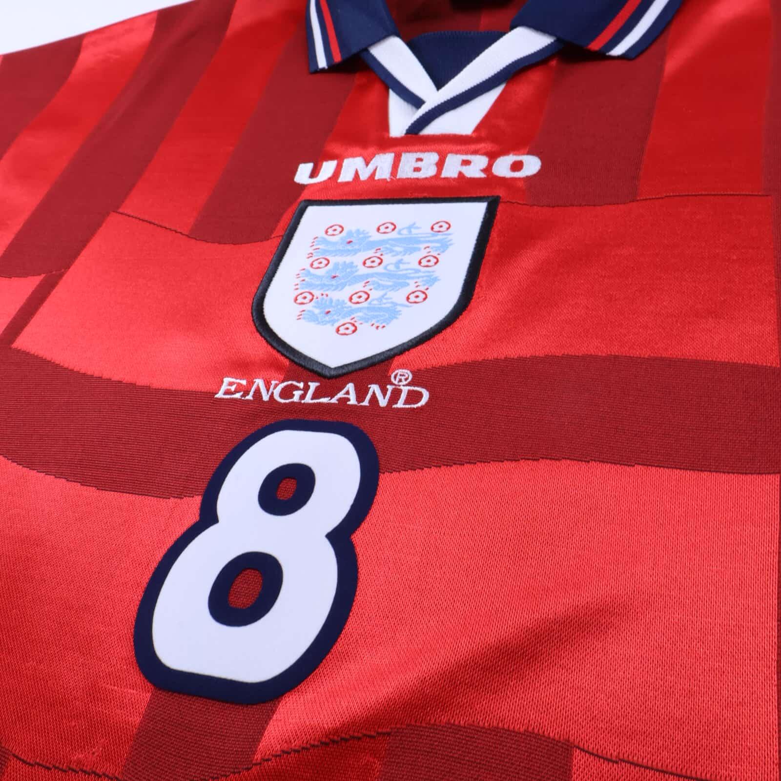 England Gascoigne #8 1997/99 Away Shirt - XXL