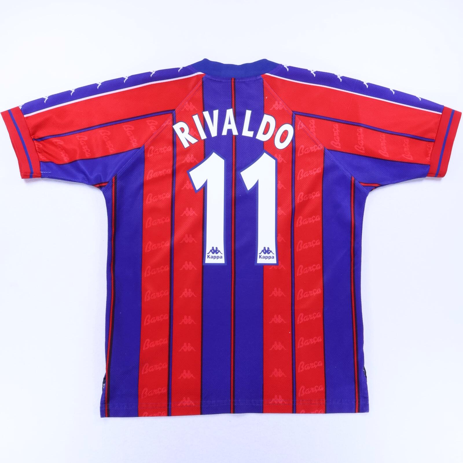 Barcelona Rivaldo #11 1997/98 Home Shirt - L- FRONT