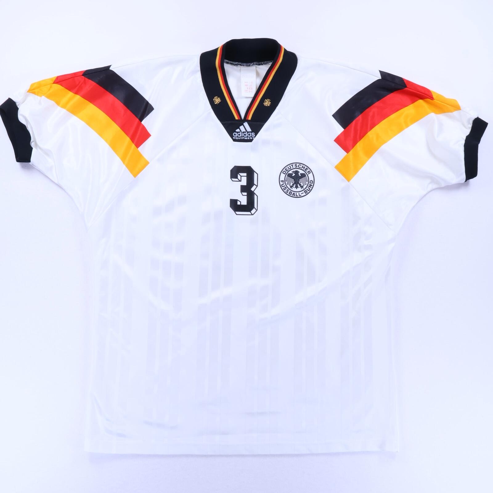 Germany Brehme #3 1992/94 Home Shirt - XL- BACK