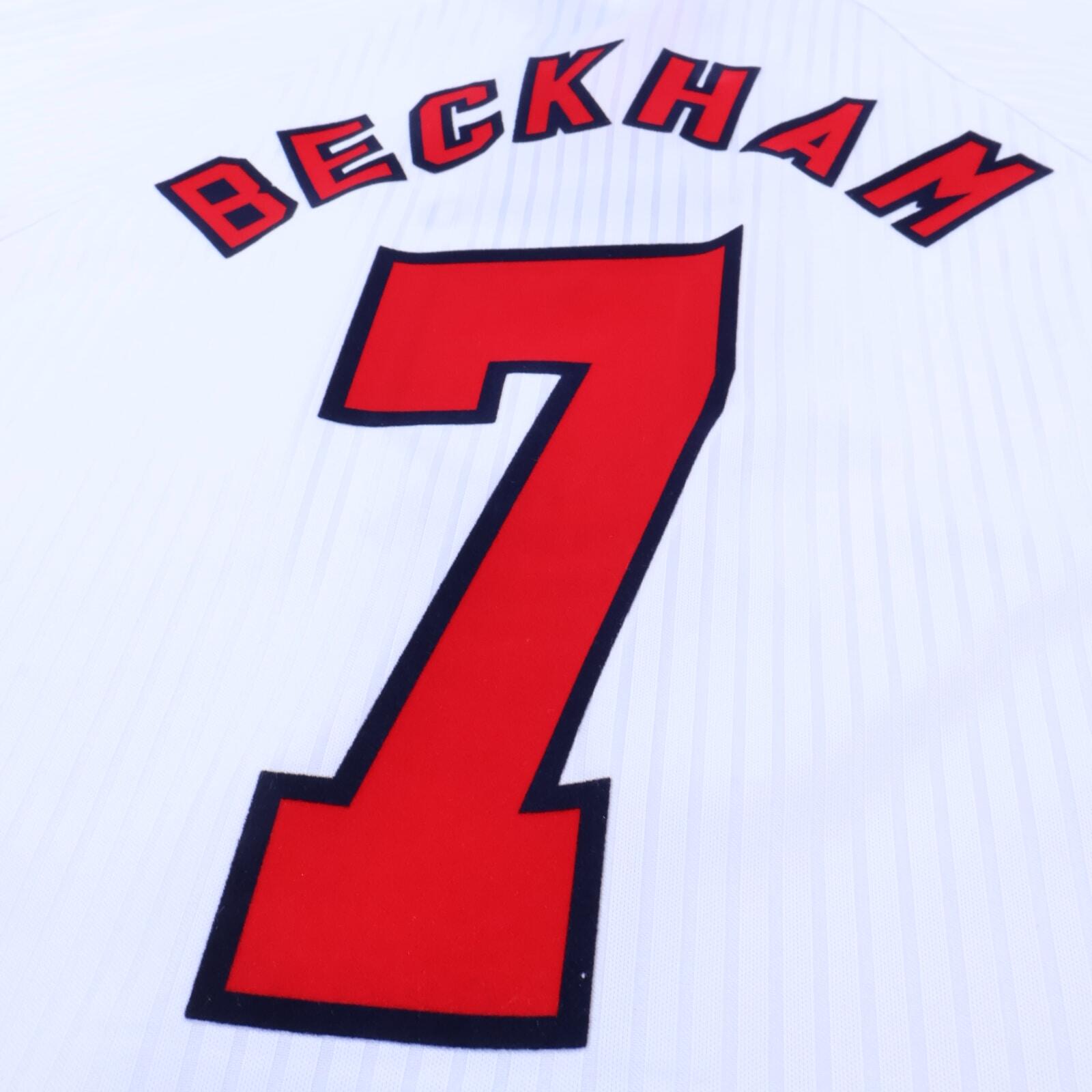 England Beckham #7 1997/99 Fifa World Cup Home Shirt - XL