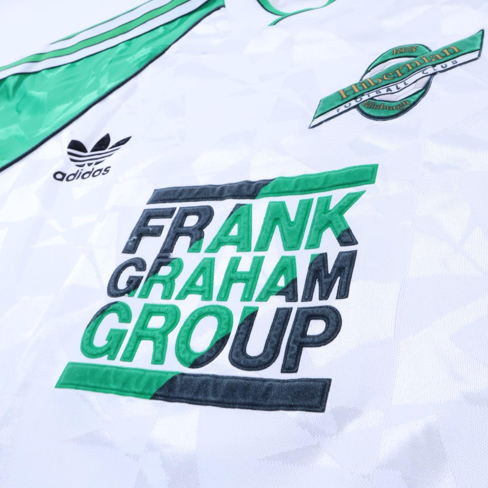 Hibernian 1989/91 Away Shirt - M- BACK