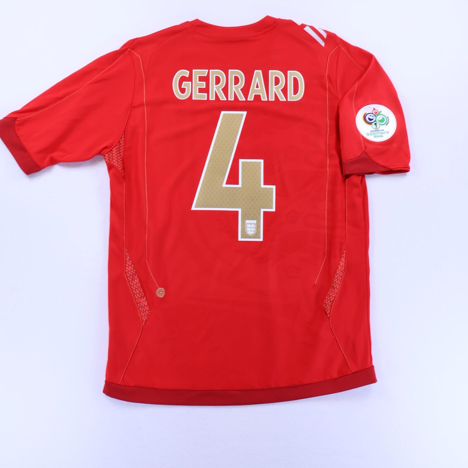 England Gerrard #4 2006/08 Away Shirt - M- BACK