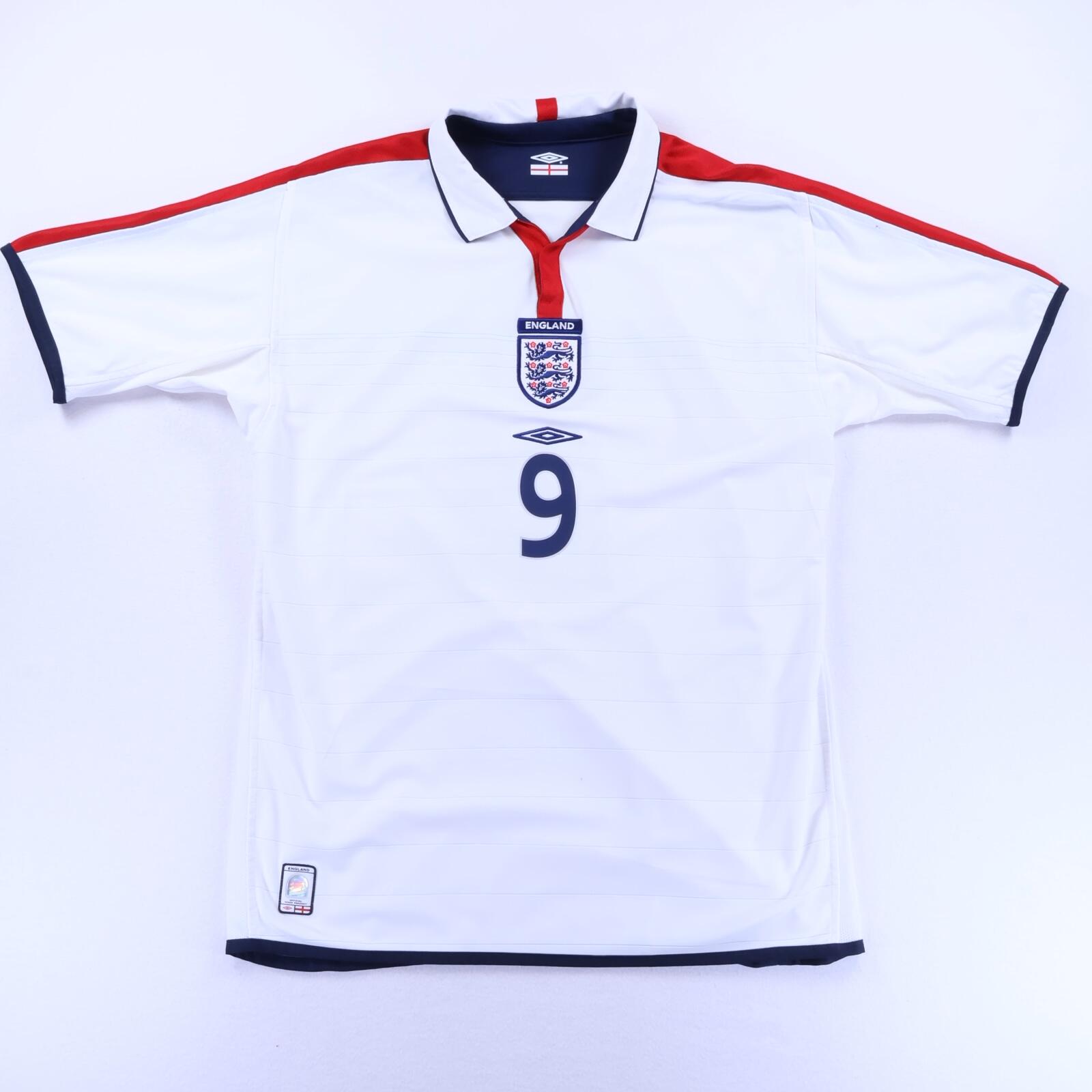 England Rooney #9 2003/05 Home Shirt - Reversible - L- FRONT