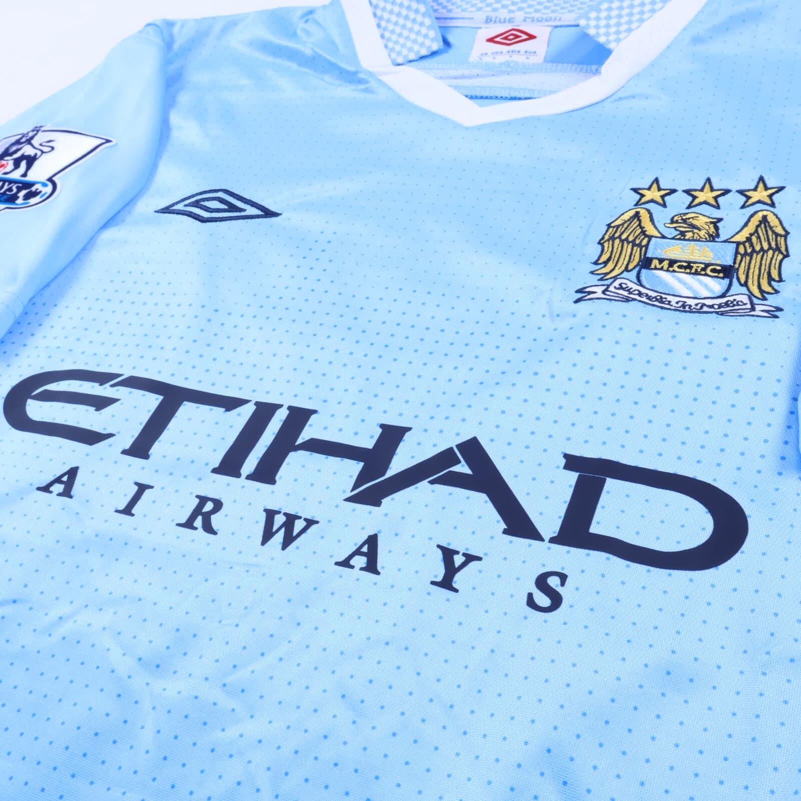 Manchester City Kun Aguero #16 2011/12 Home Shirt - L