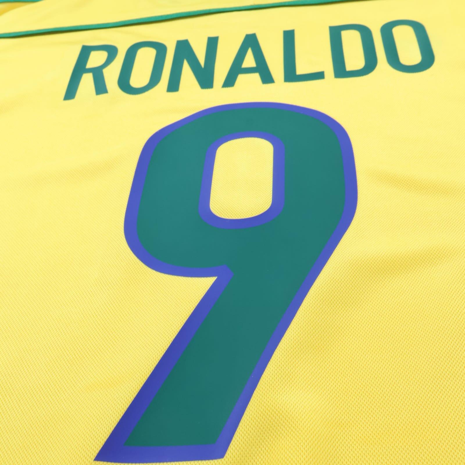 Brazil Ronaldo #9 1998/ Home Shirt - L- TAGS