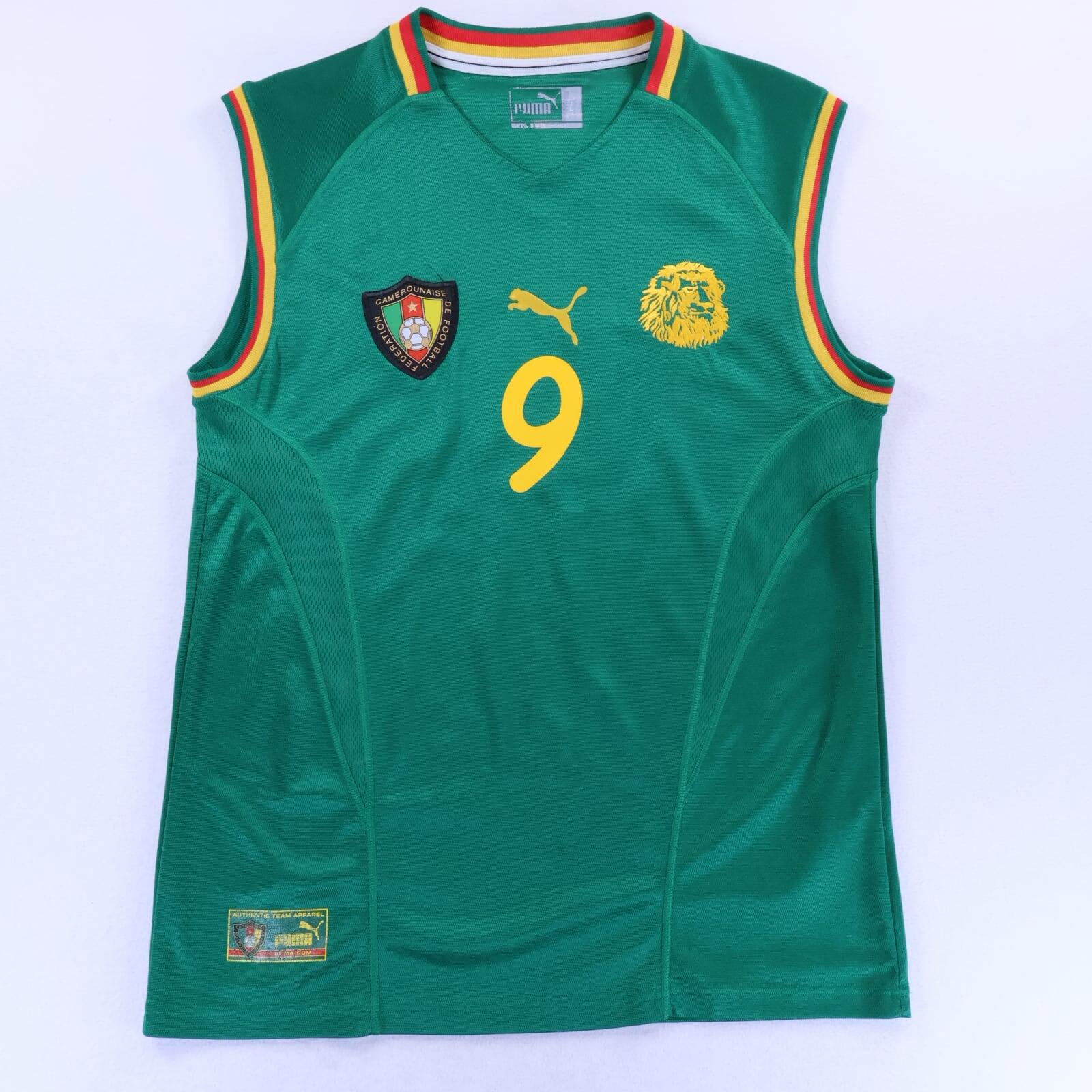 Cameroon Eto'O #9 2002/03 Home Shirt - L- BACK