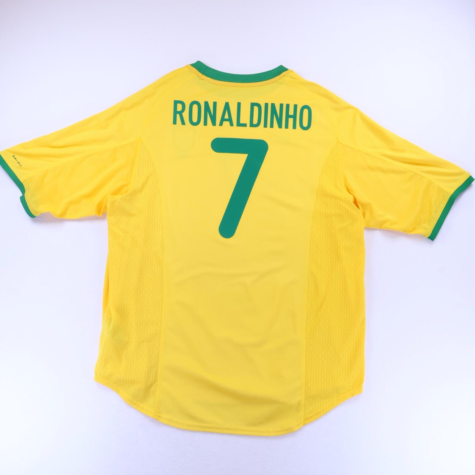 Brazil Ronaldinho #7 2000/02 Home Shirt - XL- FRONT