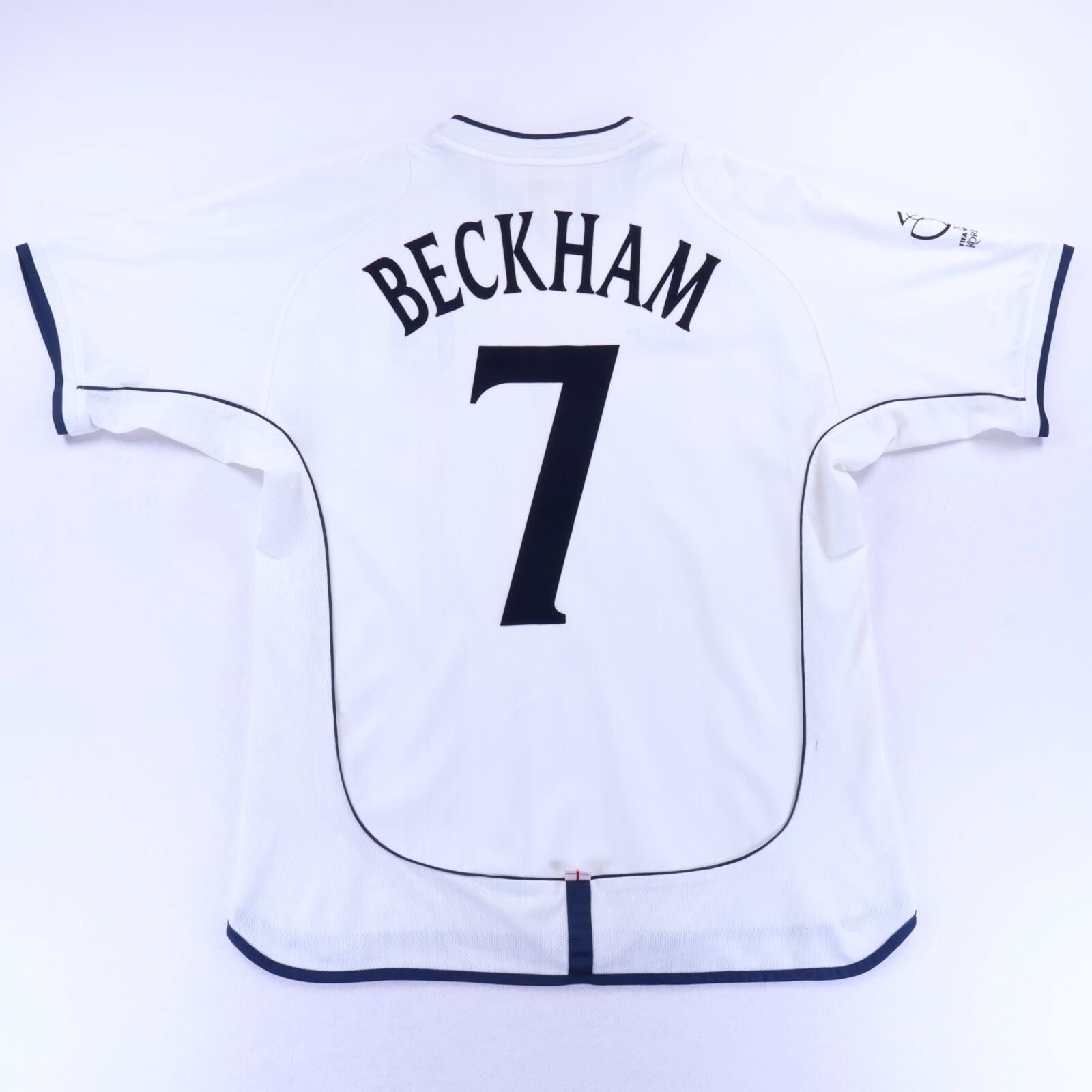 England Beckham #7 2001/03 Home Shirt - L- FRONT