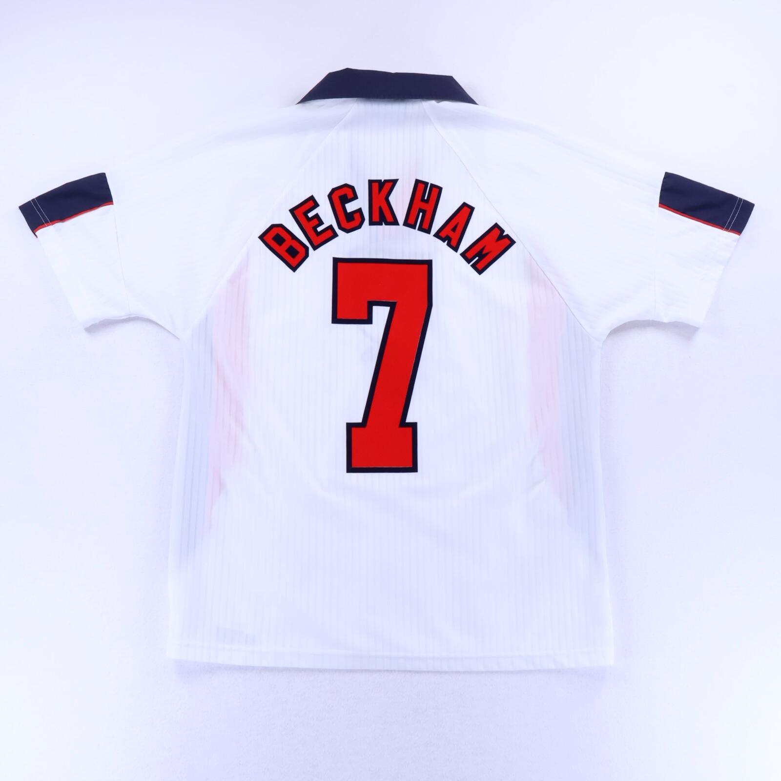 England Beckham #7 1997/99 Home Shirt - M- FRONT