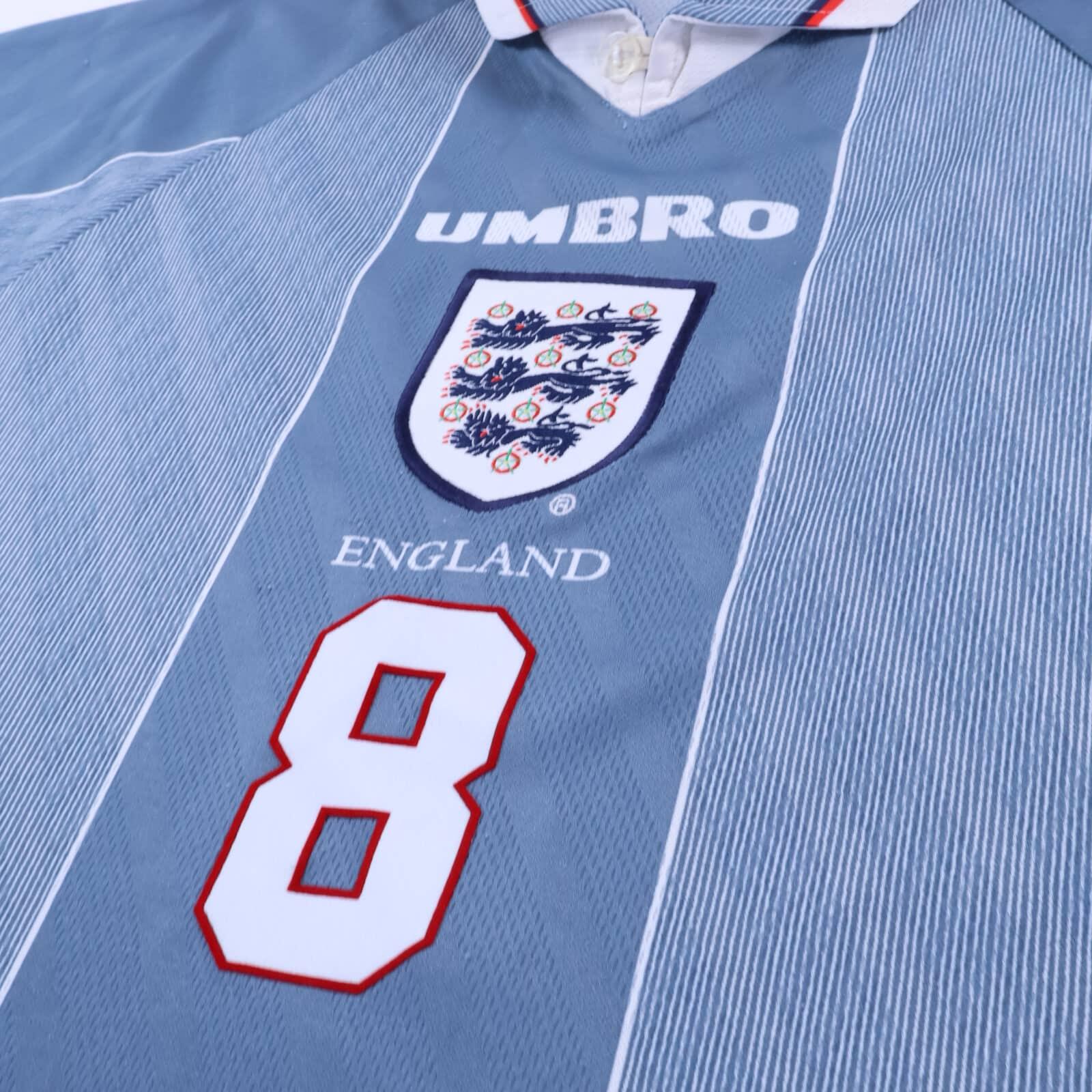 England Gascoigne #8 1996/97 Away Pro Shirt - M