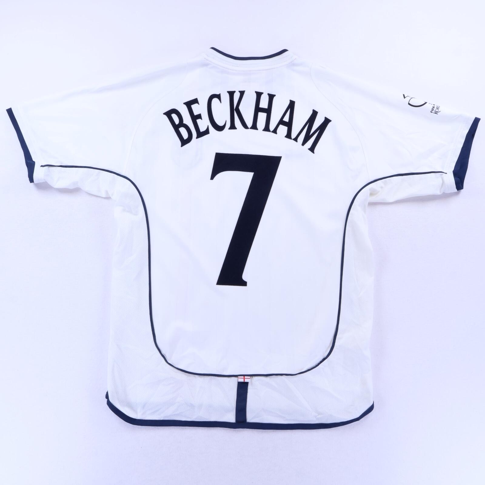 England Beckham #7 2001/03 Home Shirt - M- FRONT