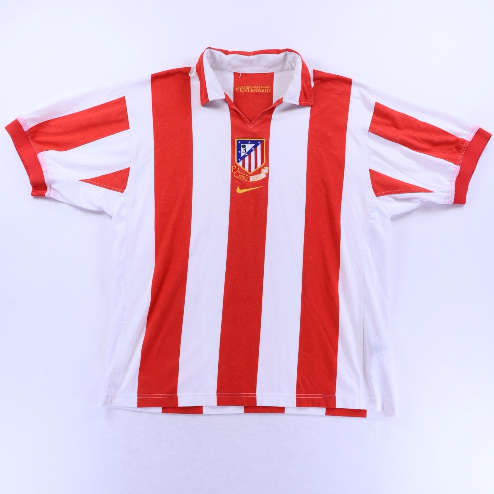 Atlético De Madrid 2003/04 Home Shirt - Centenary - L- FRONT
