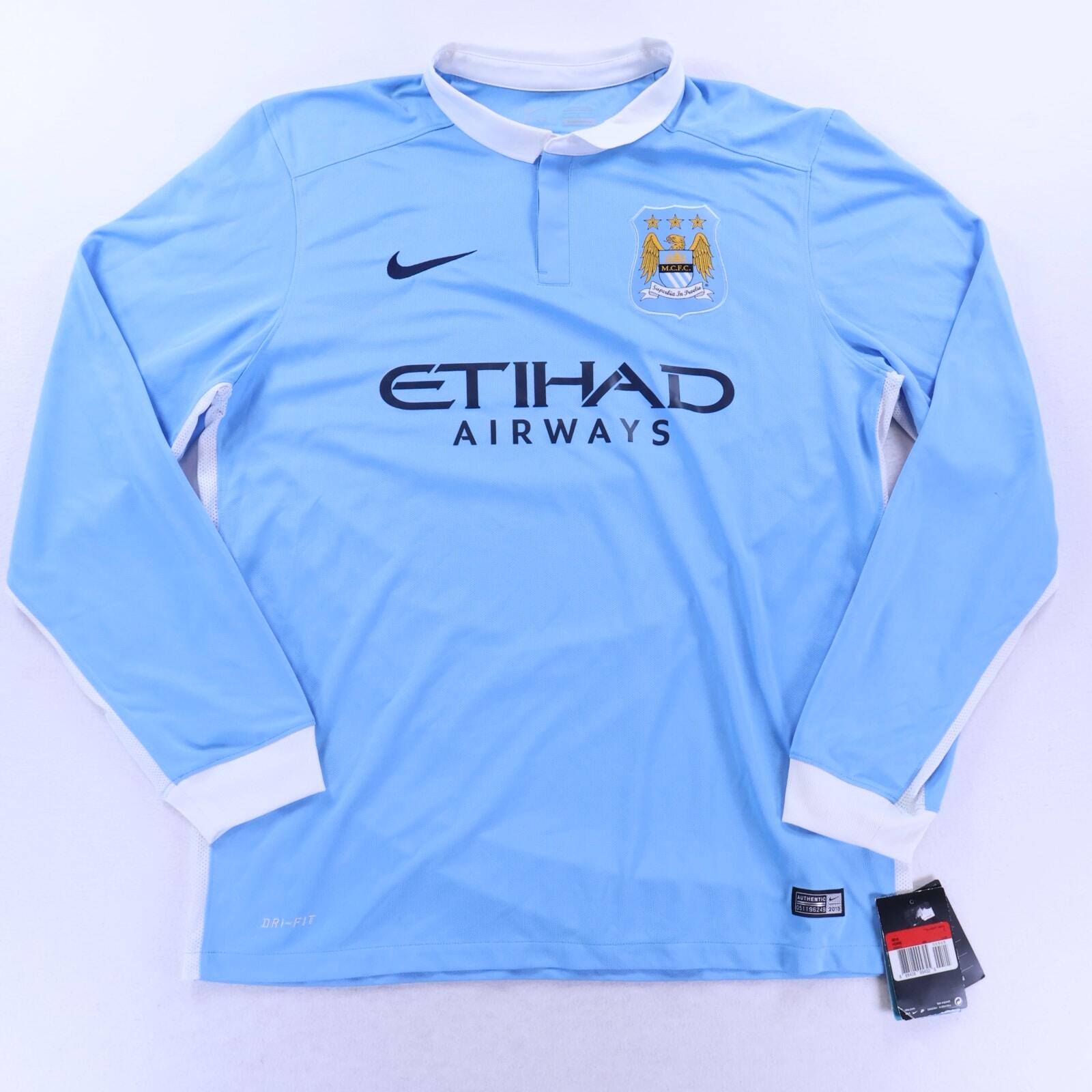 *NWT* Manchester City Kun Aügero #10 2015/16 Home Shirt - L- BACK