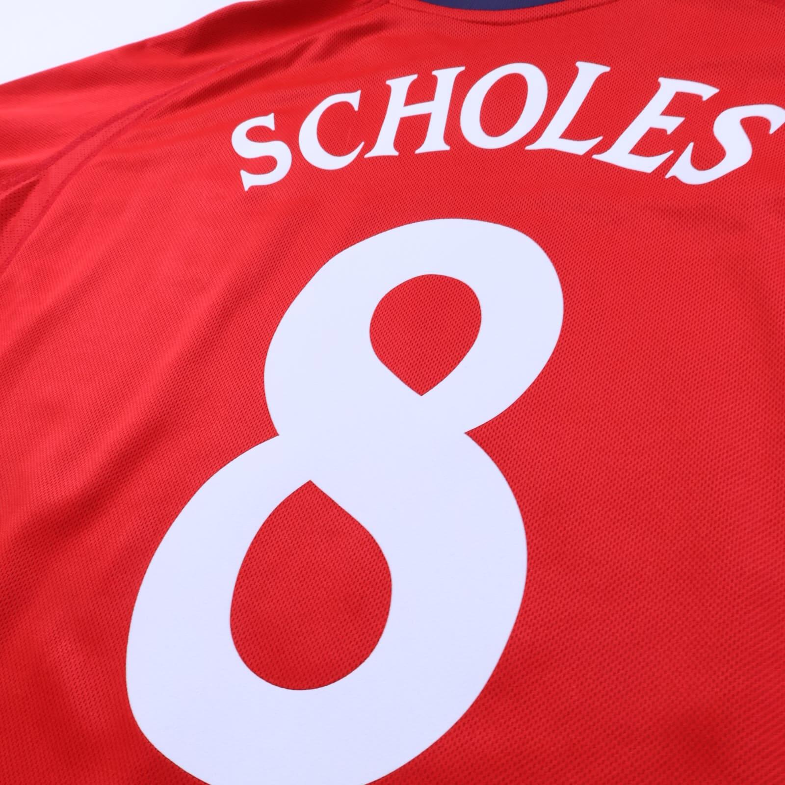 England Scholes #8 2002/04 Away Shirt - Reversible - XL
