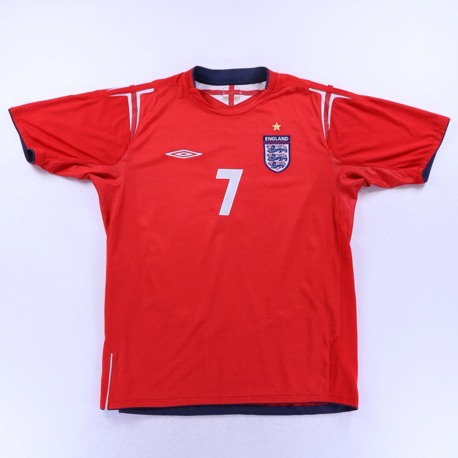 England Beckham #7 2004/06 Away Shirt - L- BACK