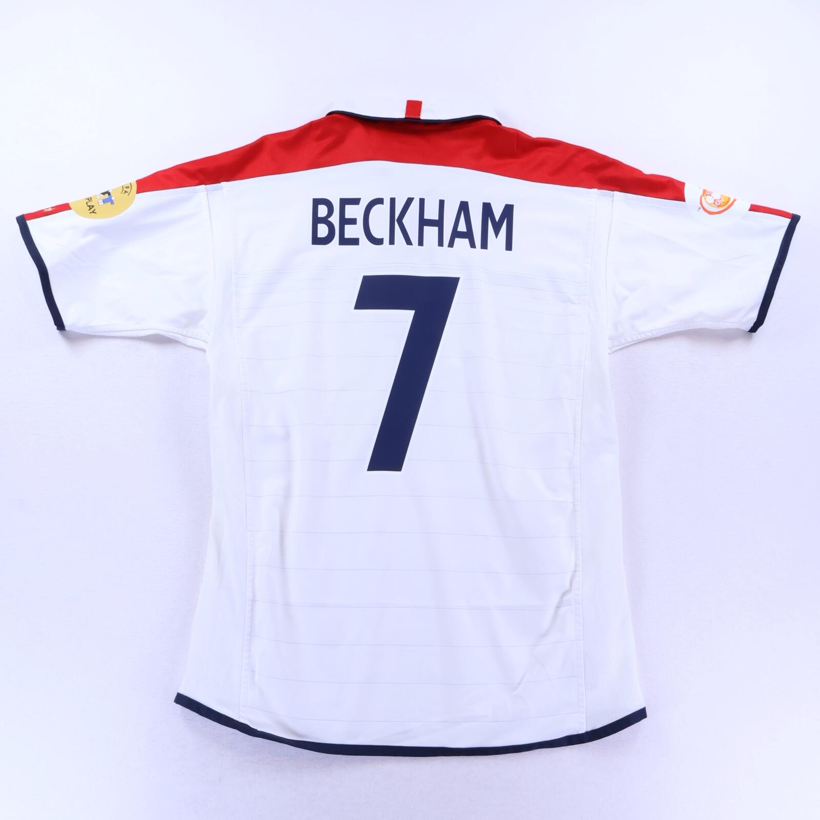 England Beckham #7 2003/05 Home Shirt - Reversible - L- FRONT