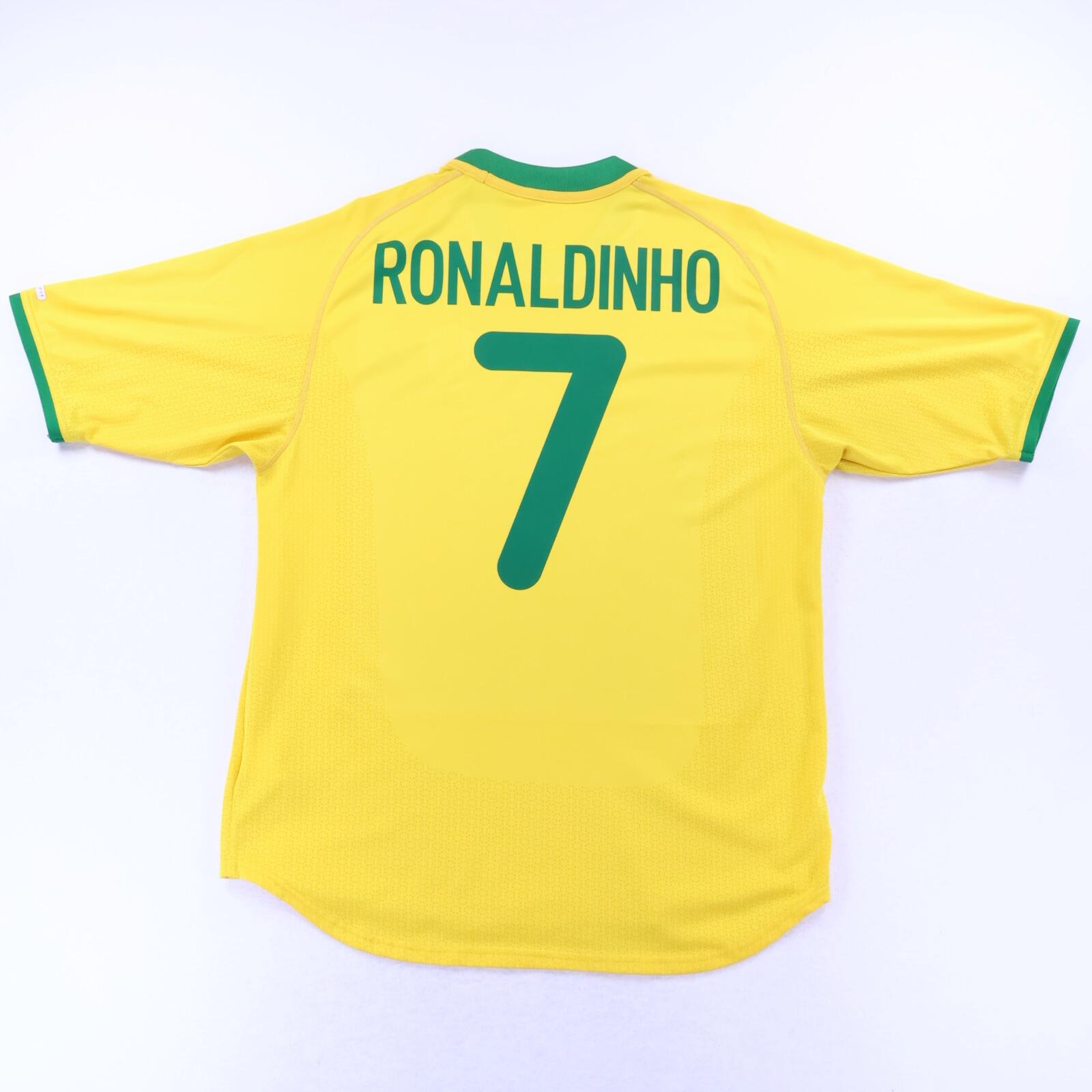 *MINT* Brazil Ronaldinho #7 2000/02 Home Shirt - M