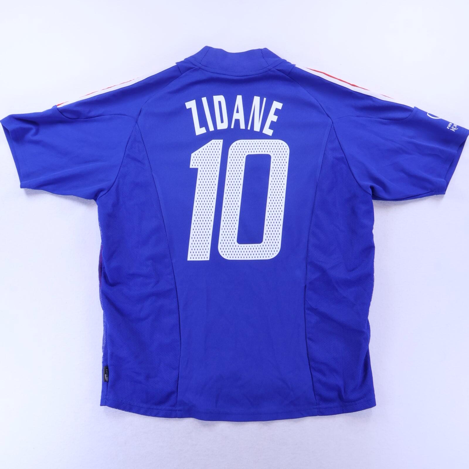 *MINT* France Zidane #10 2002/04 Home Shirt - L