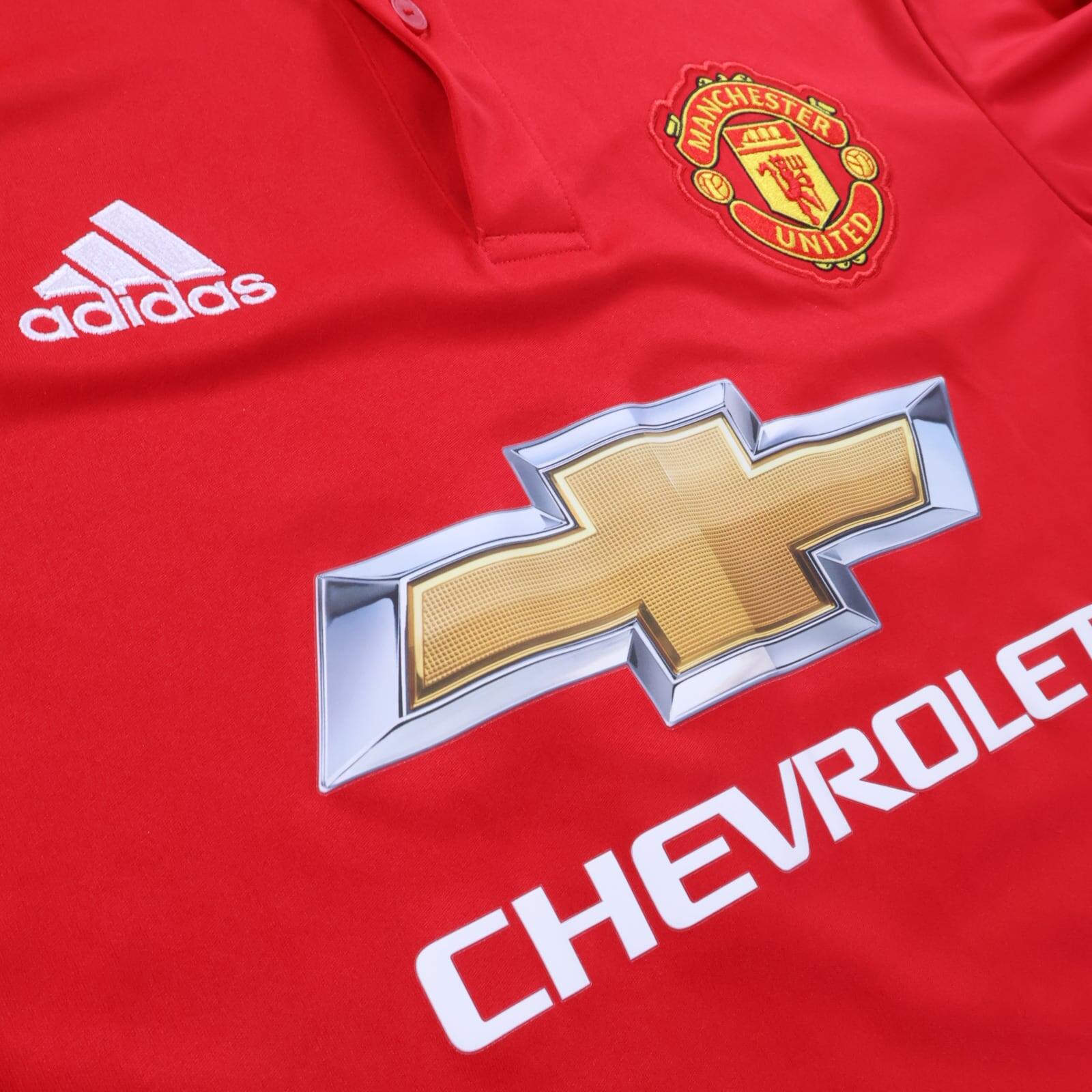 Manchester United Pogba #6 2017/18 Home Shirt - Long Sleeve - M