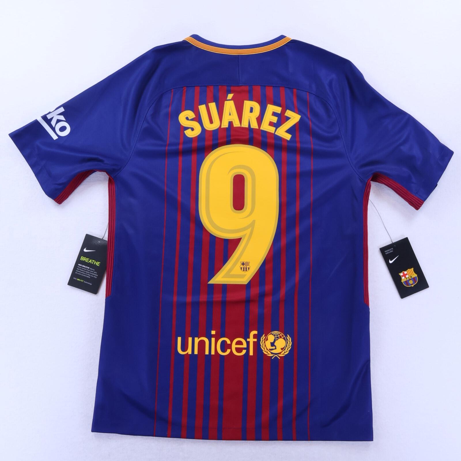 *NWT* Barcelona Suarez #9 2017/18 Home Shirt - S