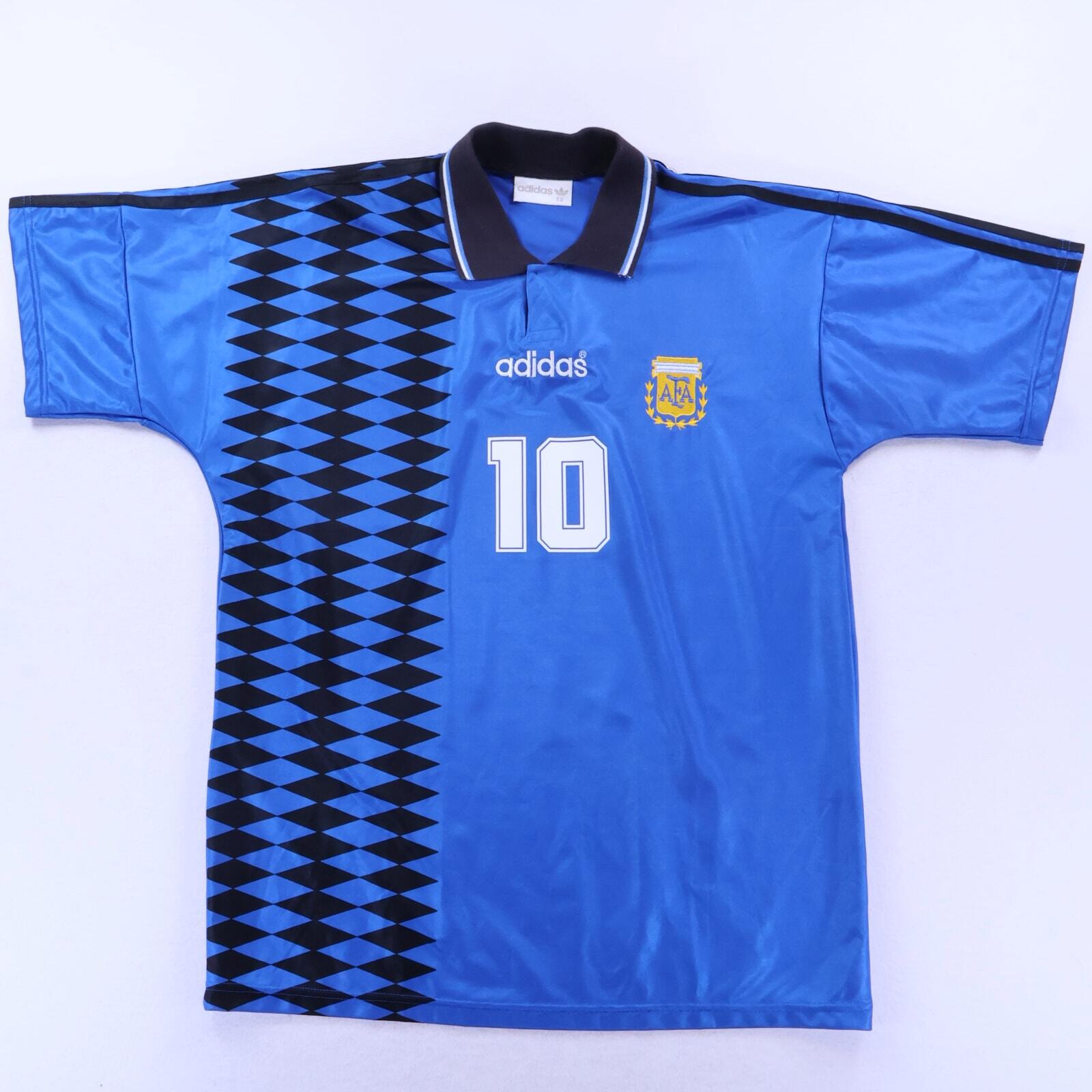 *MINT* Argentina Maradona #10 1994/97 World Cup Away Shirt - L