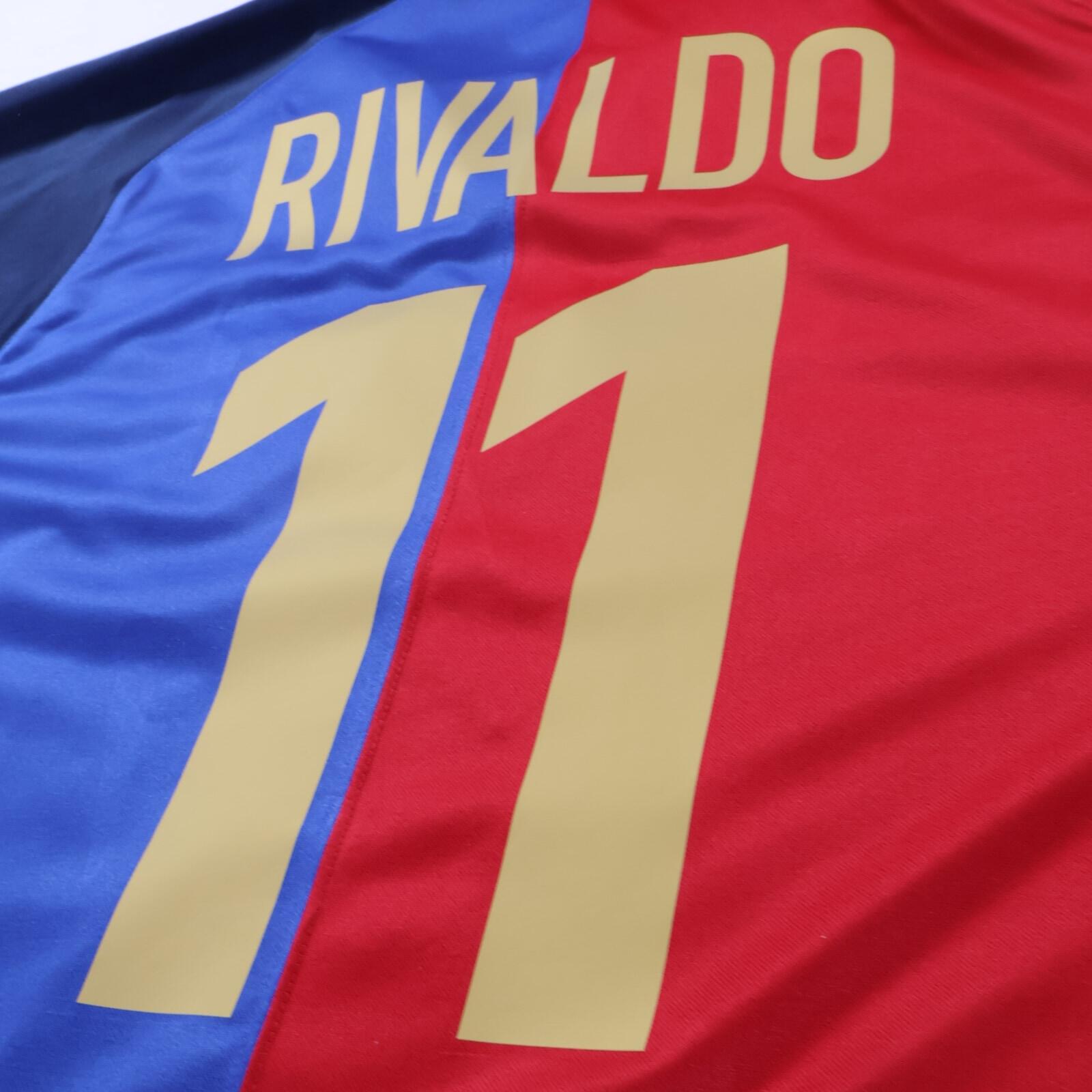 Barcelona Rivaldo #11 1999/00 Home Shirt - M