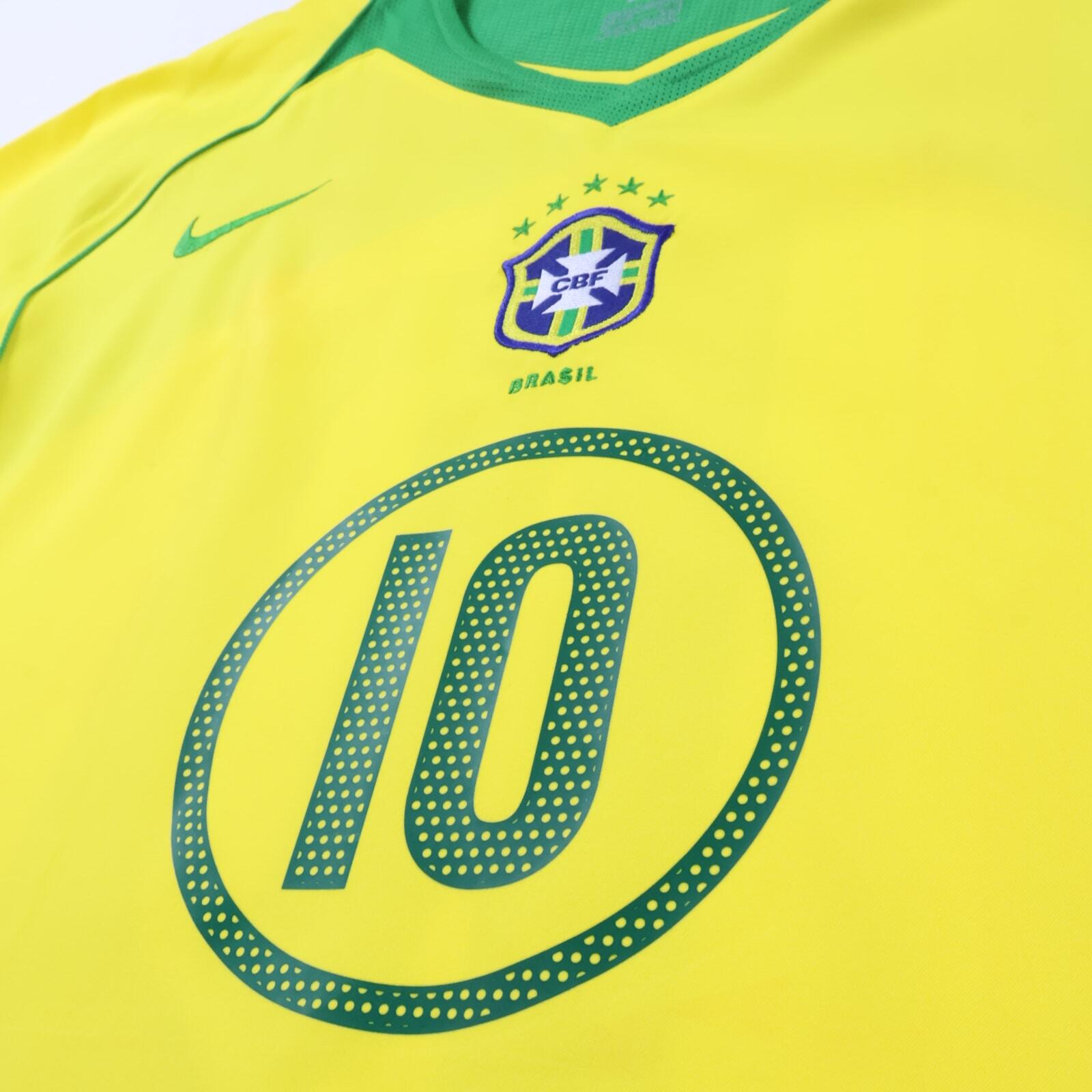 *MINT* Brazil Ronaldinho #10 2004/06 Home Shirt - 2XL