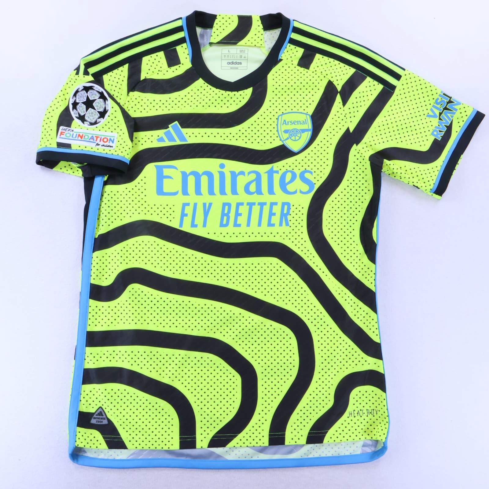 Arsenal Odegaard #8 2023/24 Away Shirt - Player Issue - L